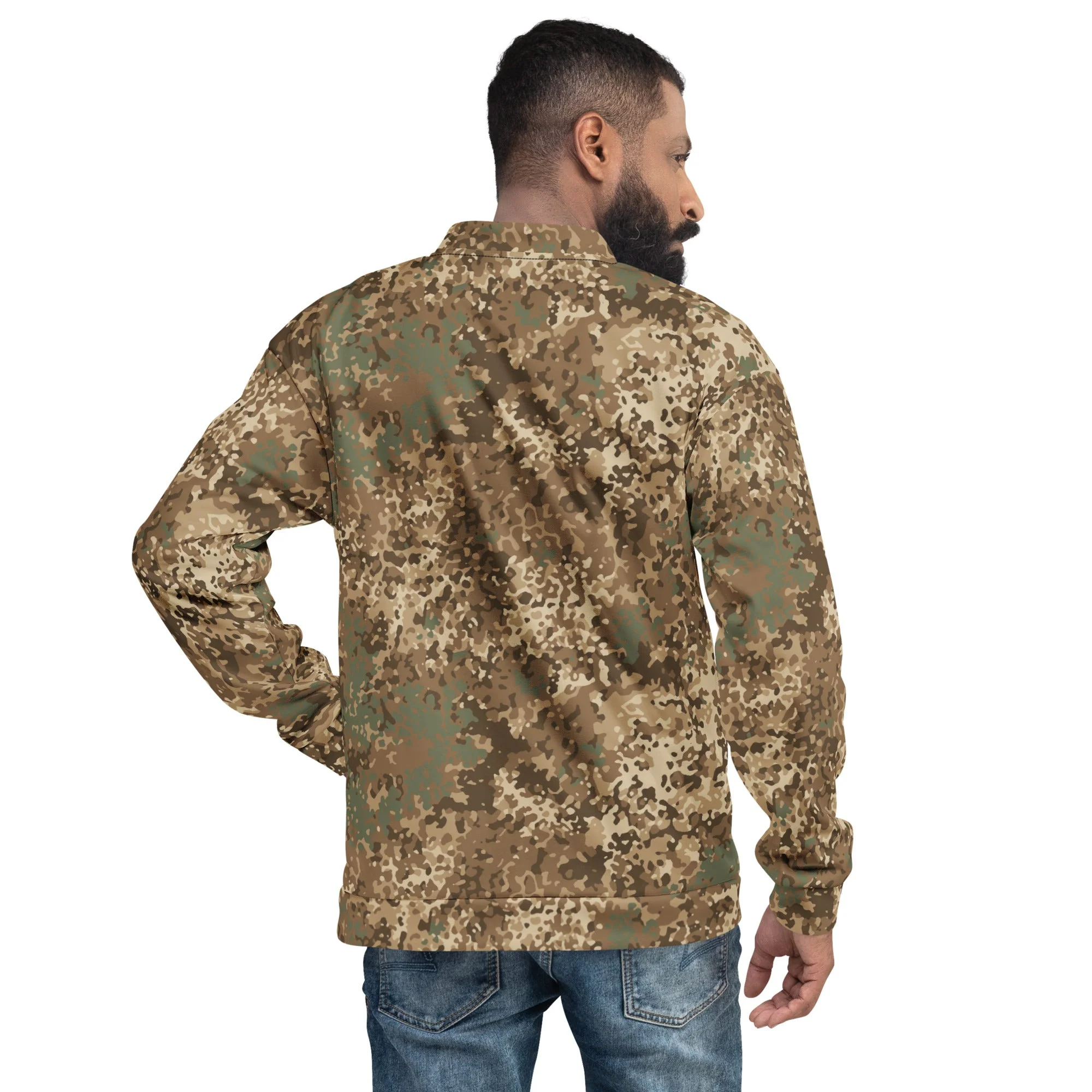 German Flecktarn Desert CAMO Unisex Bomber Jacket - Image 2