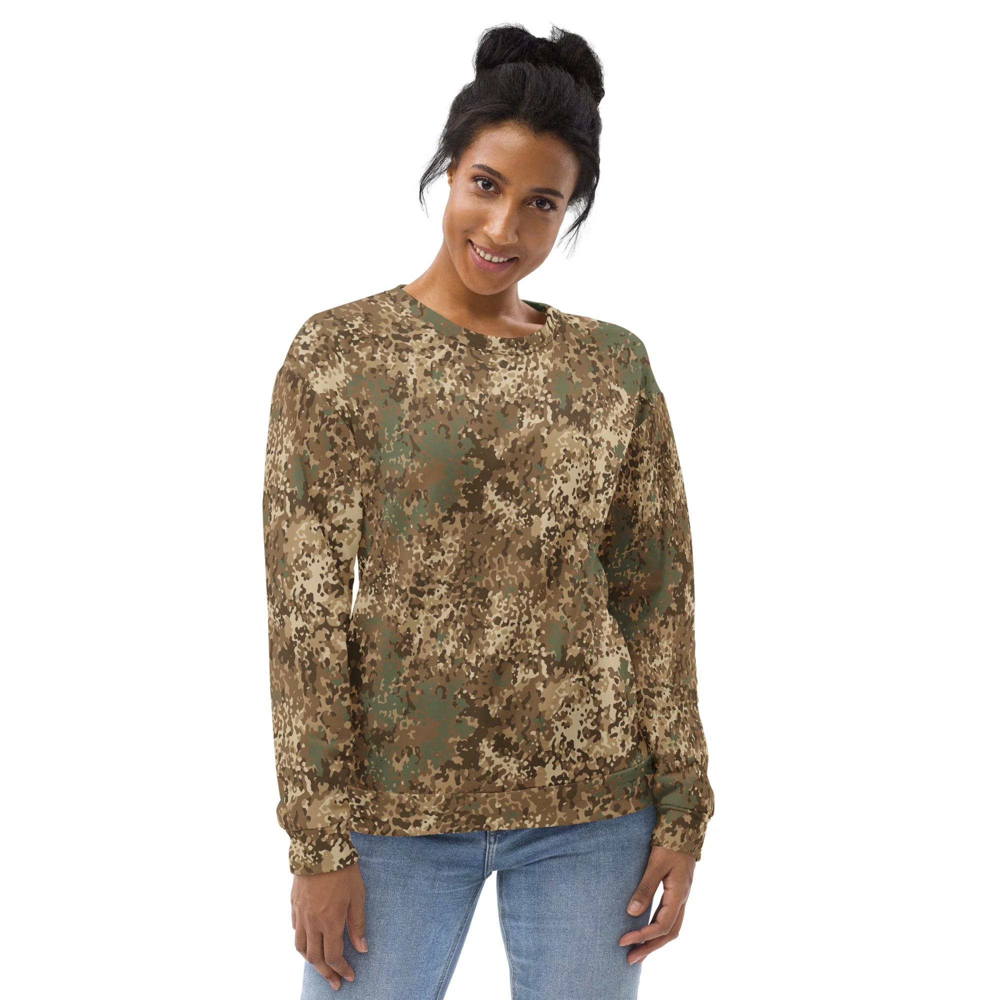 German Flecktarn Desert CAMO Unisex Sweatshirt - Image 8