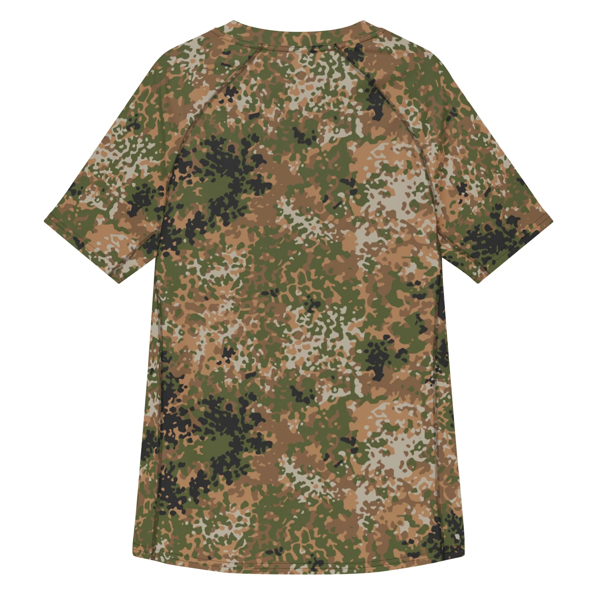 German Flecktarn Multi-terrain CAMO Mens Short-Sleeve Rash Guard - Image 3