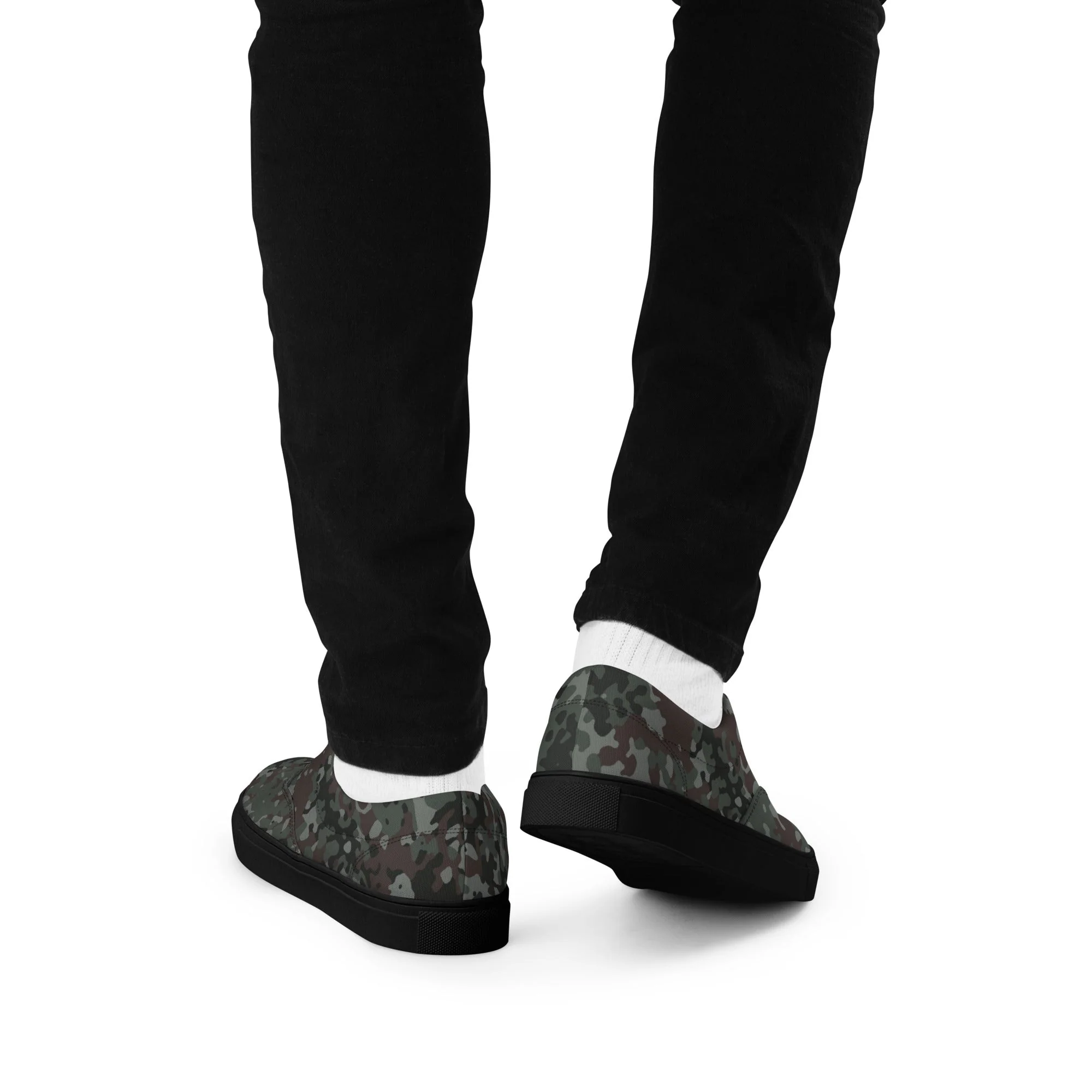 German Flecktarn Night Ops CAMO Mens Lace-Up Canvas Shoes - Image 10