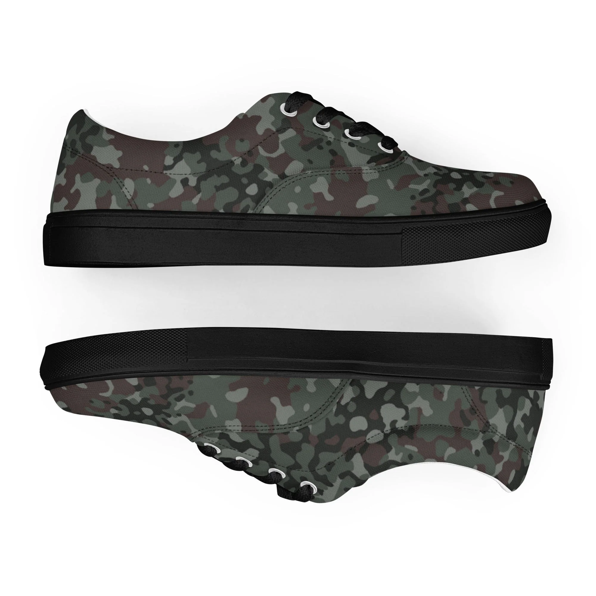 German Flecktarn Night Ops CAMO Mens Lace-Up Canvas Shoes - Image 13