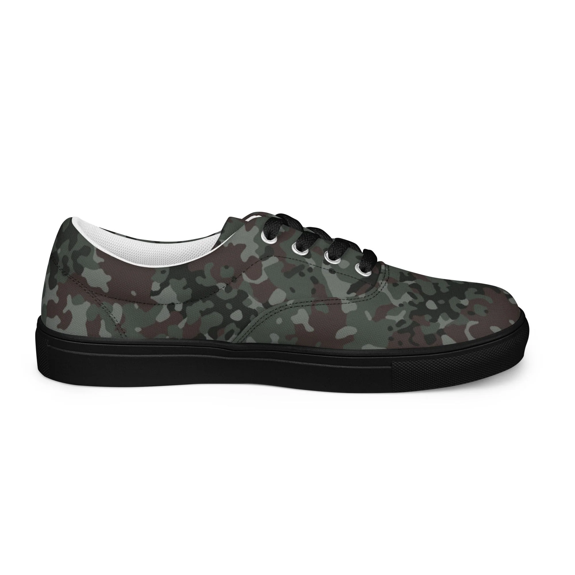 German Flecktarn Night Ops CAMO Mens Lace-Up Canvas Shoes - Image 14