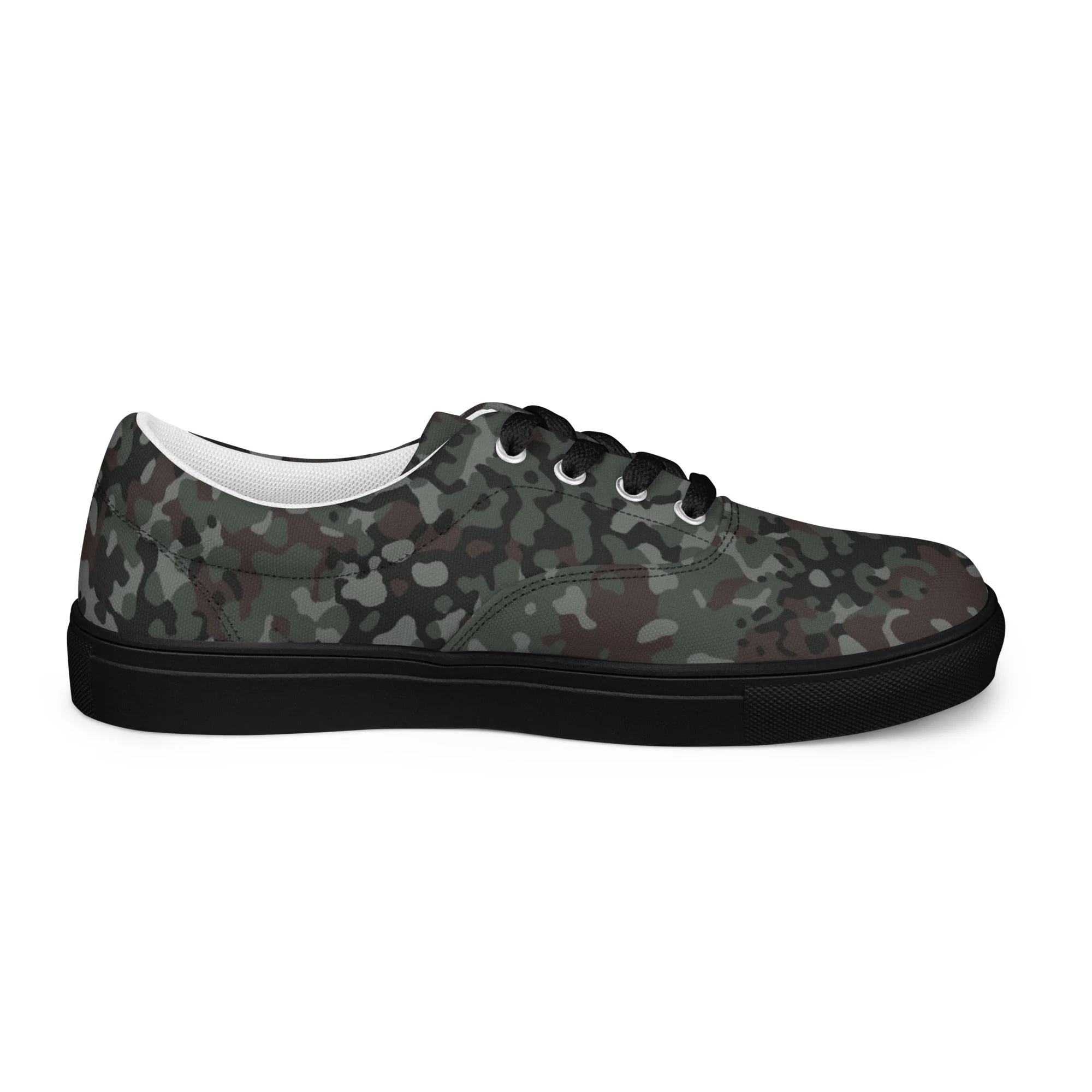 German Flecktarn Night Ops CAMO Mens Lace-Up Canvas Shoes - Image 16
