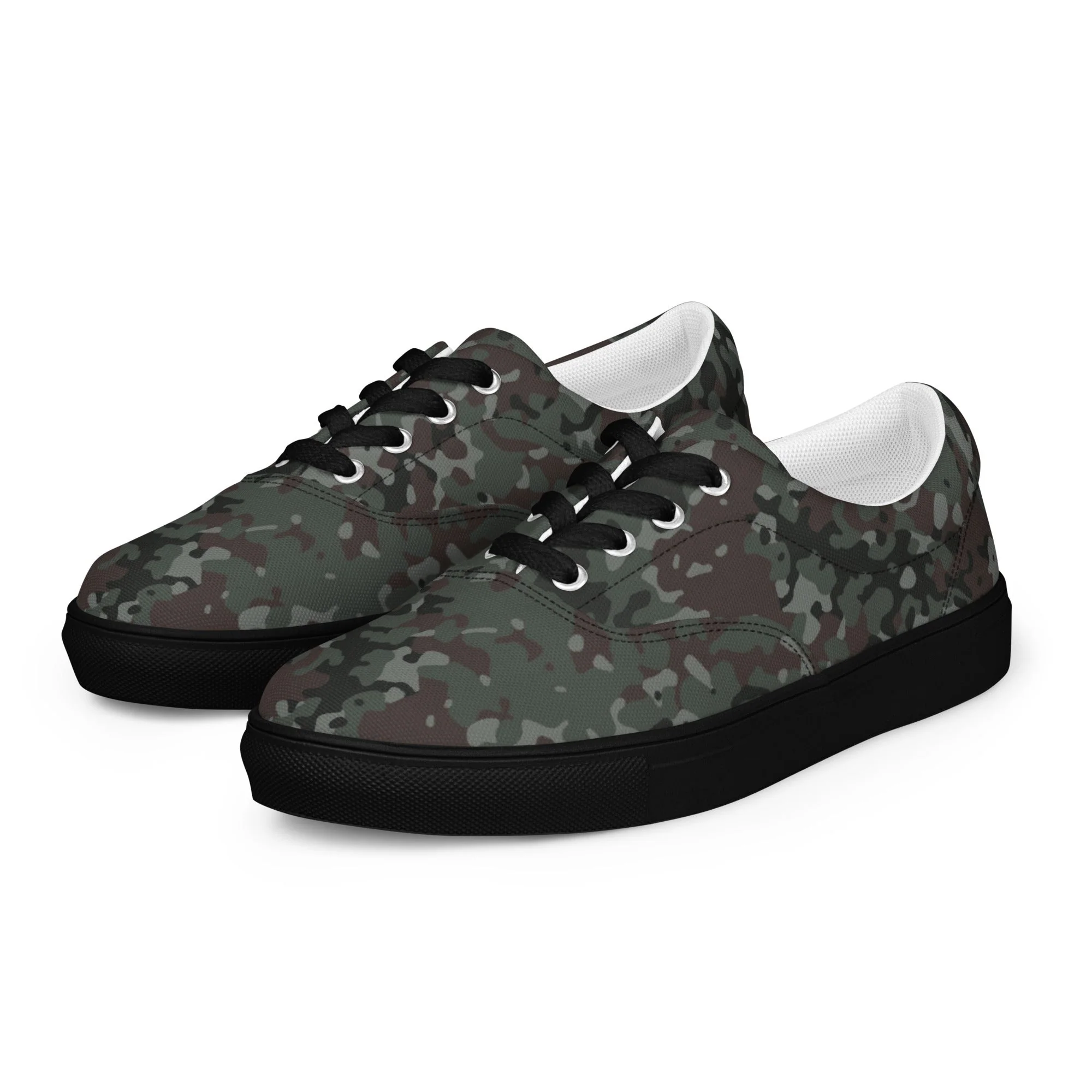 German Flecktarn Night Ops CAMO Mens Lace-Up Canvas Shoes - Image 19