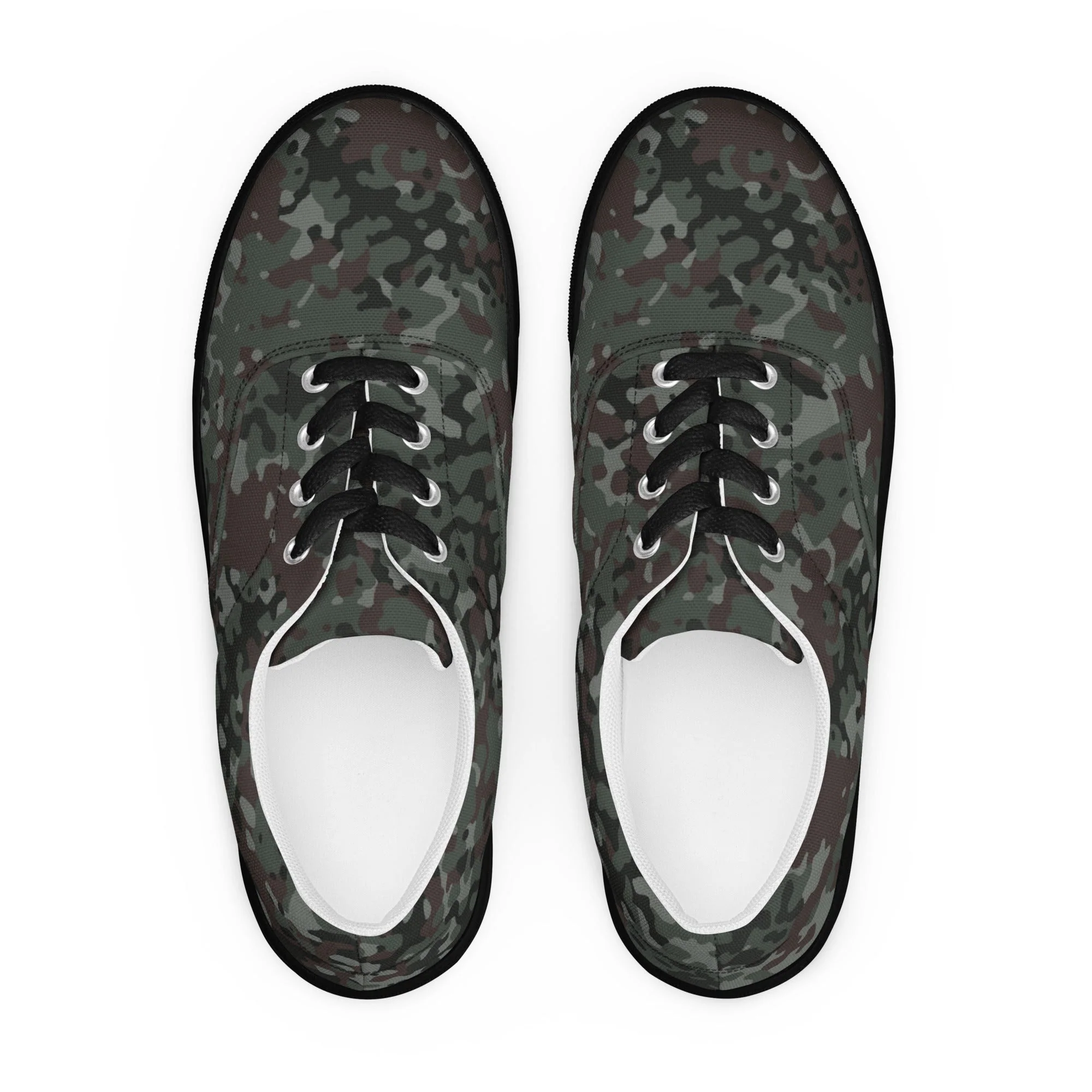 German Flecktarn Night Ops CAMO Mens Lace-Up Canvas Shoes - Image 20