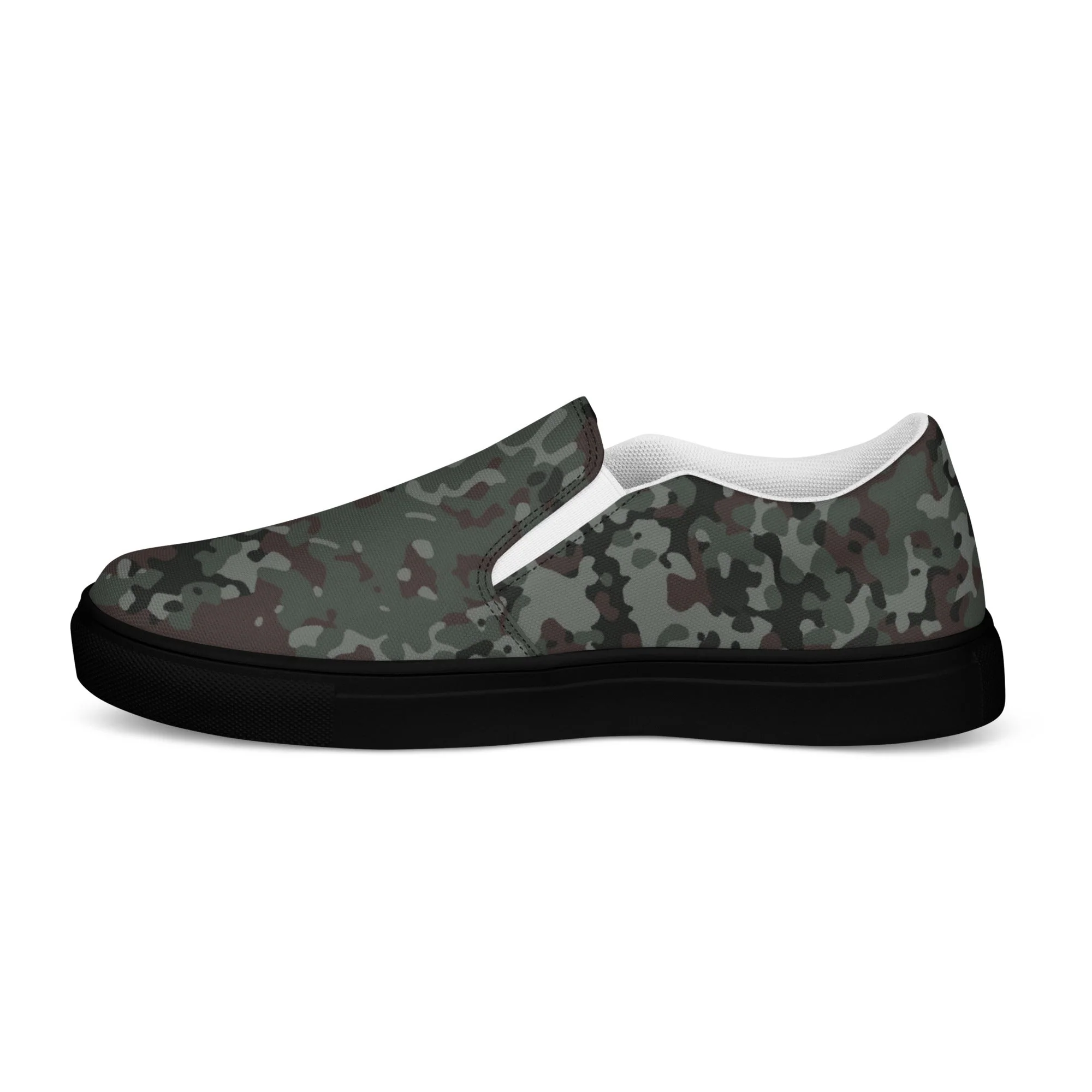 German Flecktarn Night Ops CAMO Mens Slip-On Canvas Shoes - Image 16