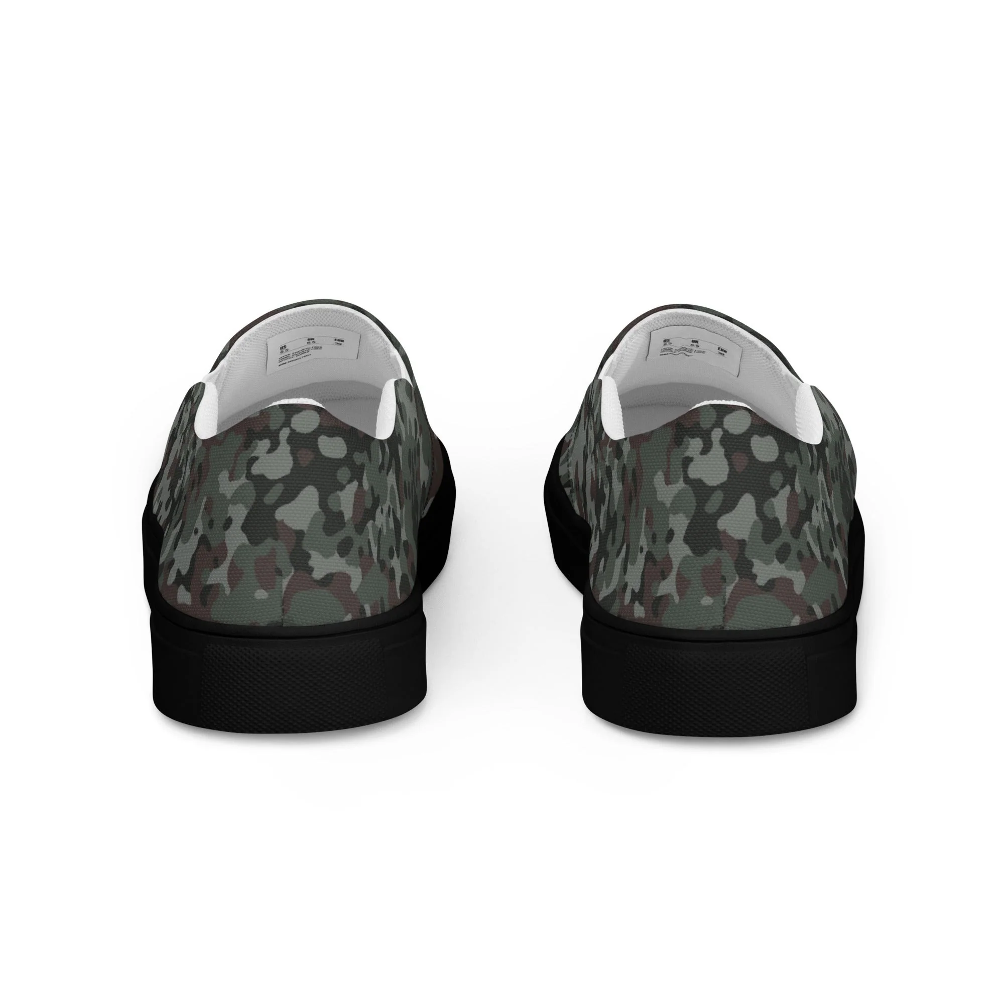 German Flecktarn Night Ops CAMO Mens Slip-On Canvas Shoes - Image 6