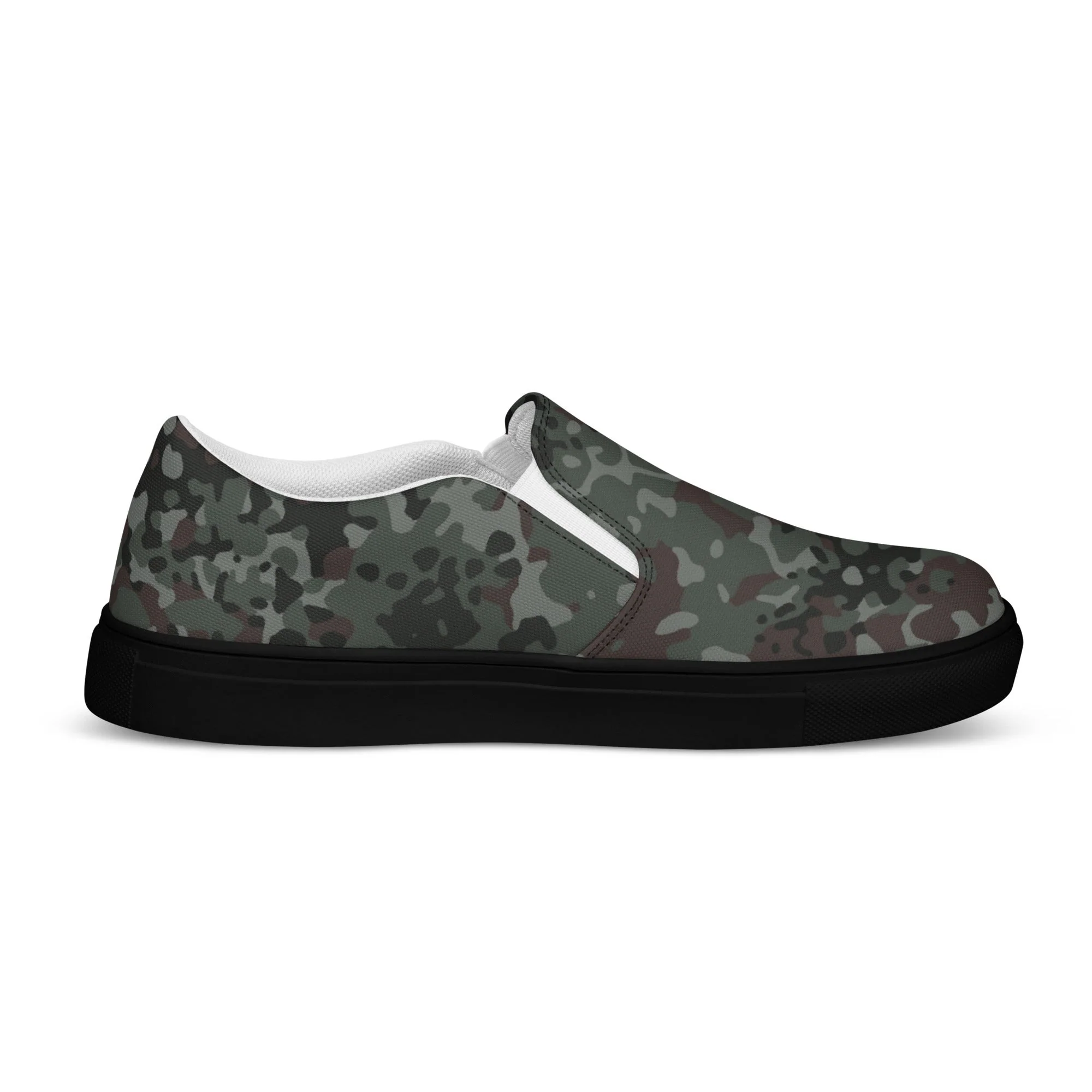 German Flecktarn Night Ops CAMO Mens Slip-On Canvas Shoes - Image 8