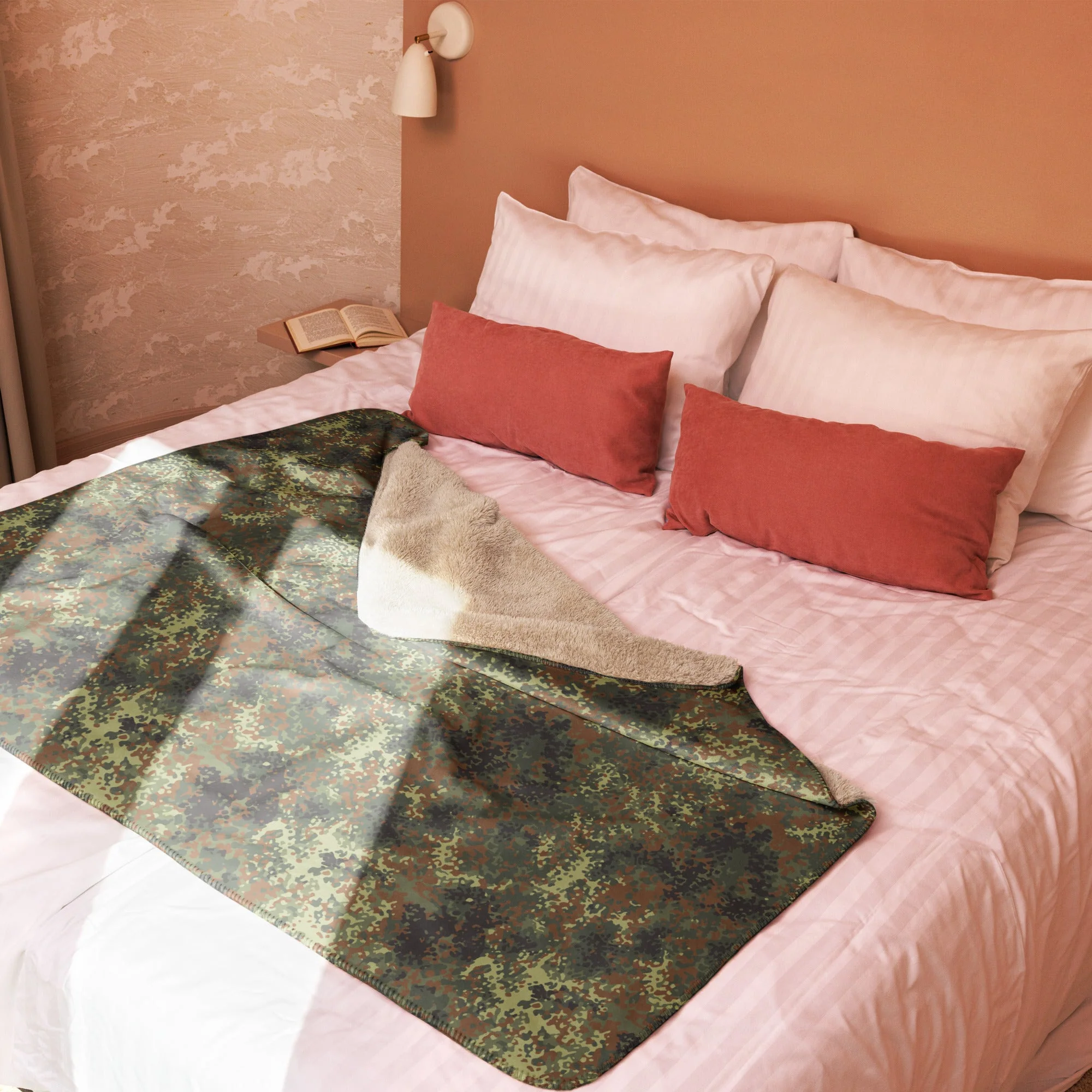 German Flecktarn Spring CAMO Sherpa Blanket - Image 7
