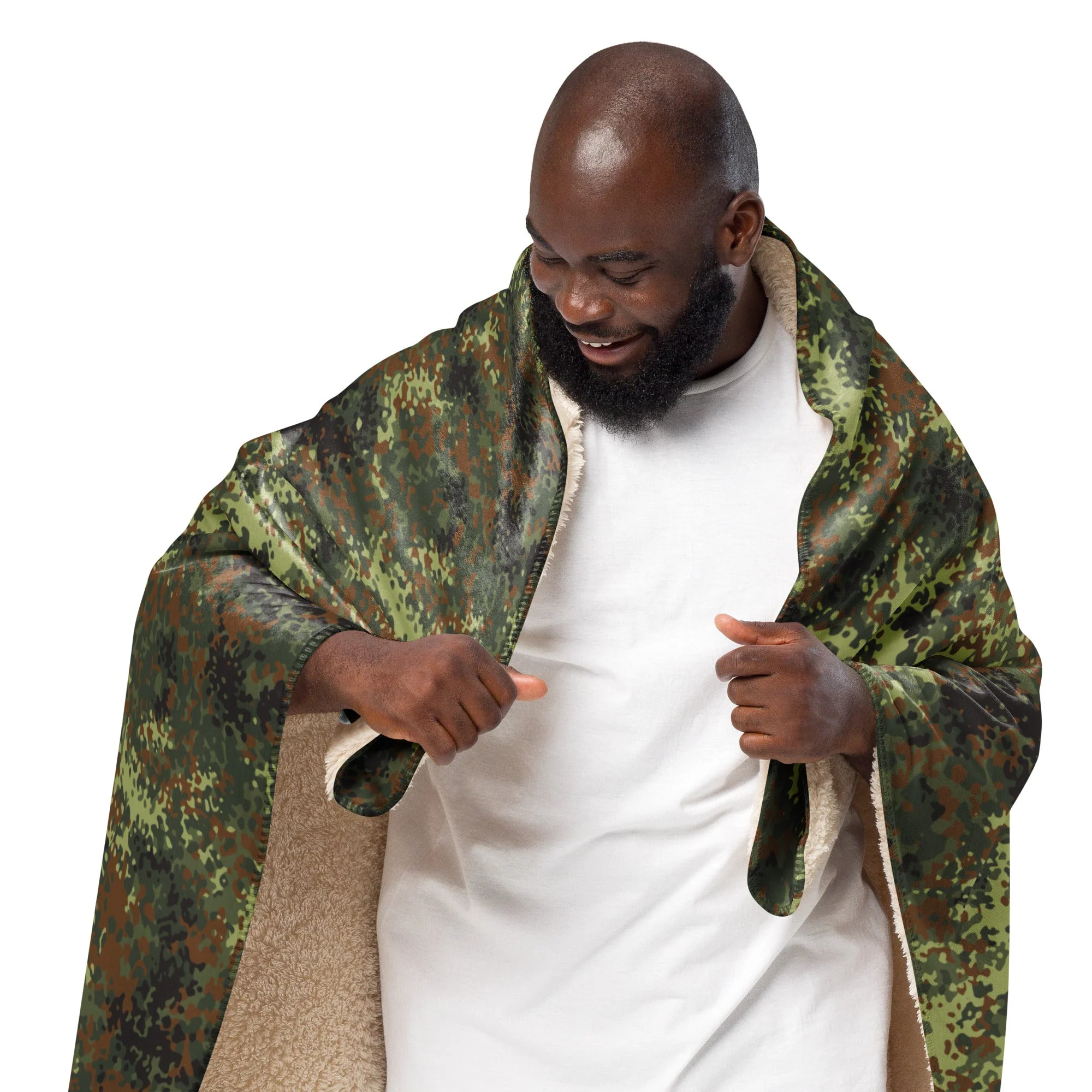 German Flecktarn Spring CAMO Sherpa Blanket - Image 9