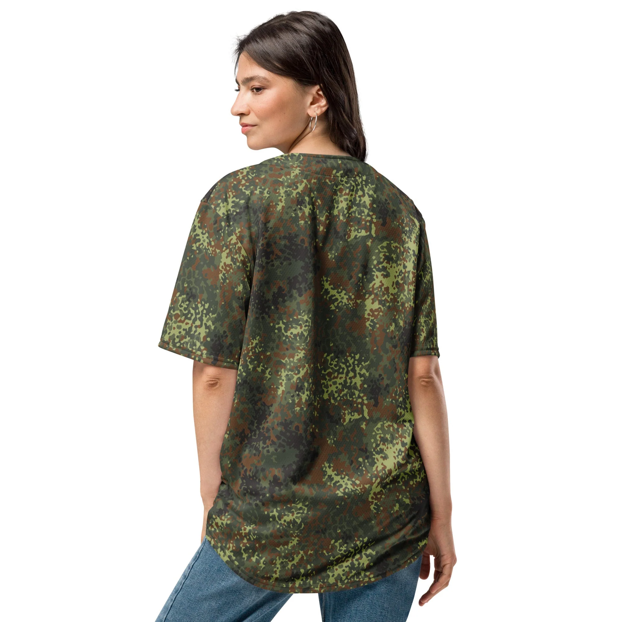 German Flecktarn Spring CAMO Unisex Baseball Jersey - Image 10