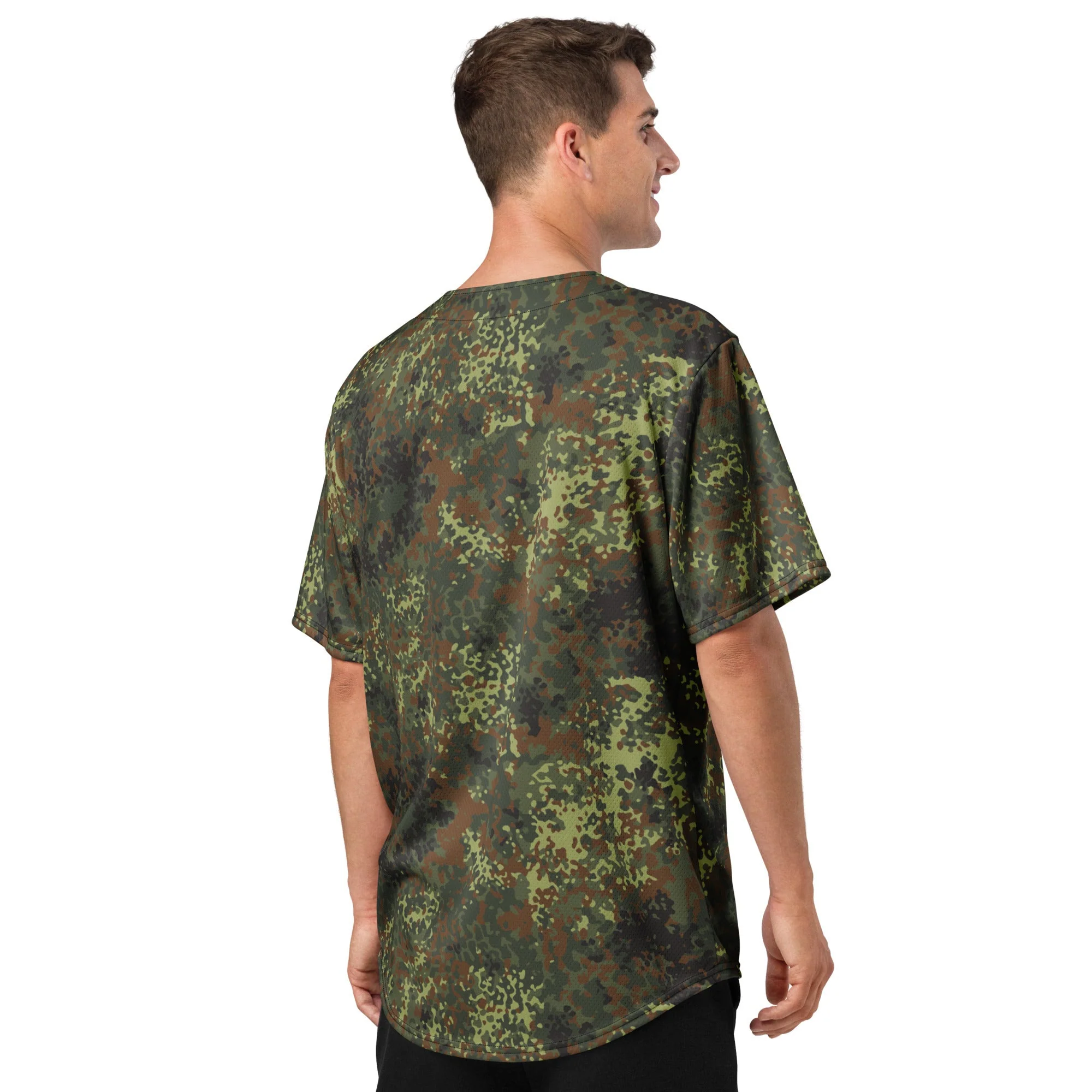 German Flecktarn Spring CAMO Unisex Baseball Jersey - Image 14