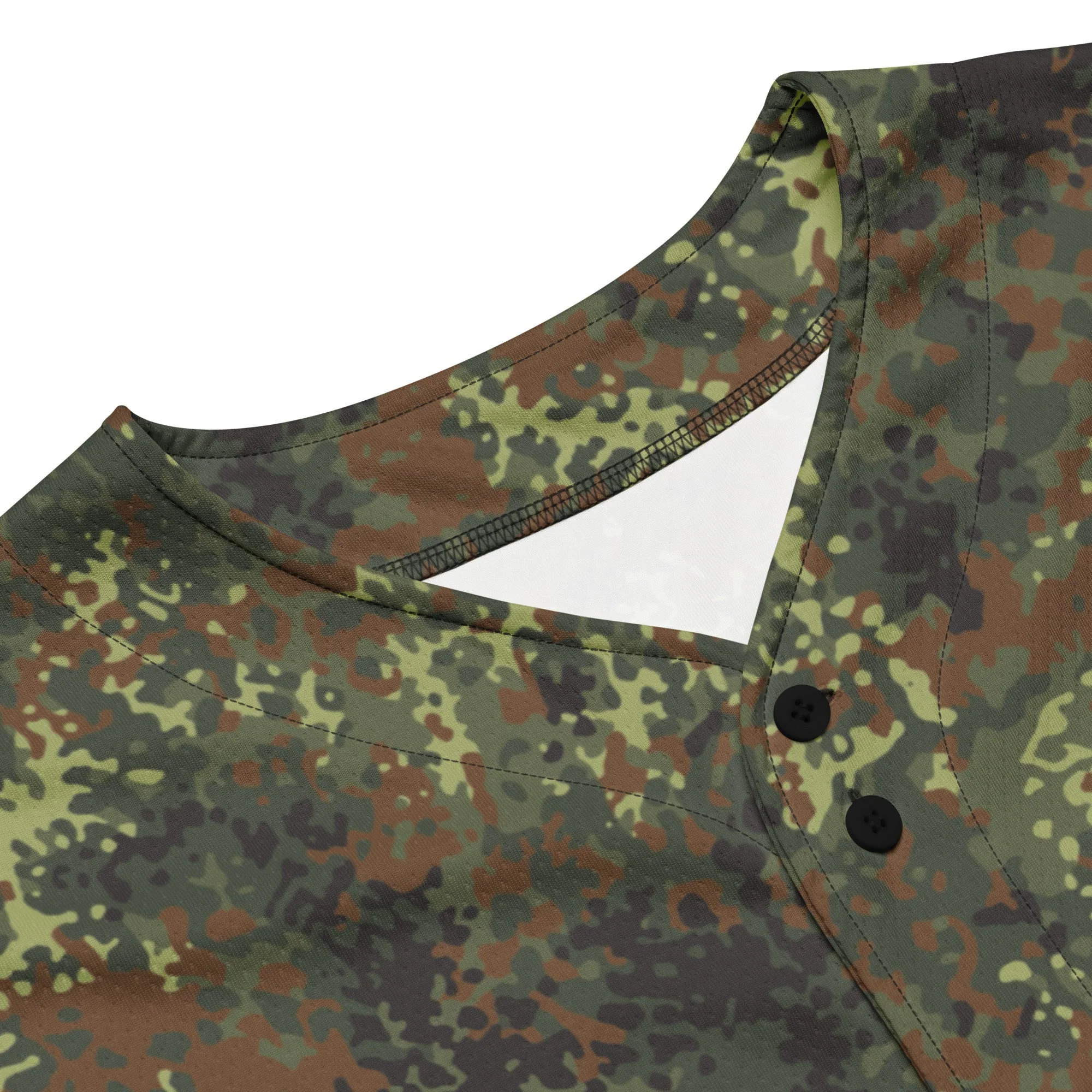German Flecktarn Spring CAMO Unisex Baseball Jersey - Image 2