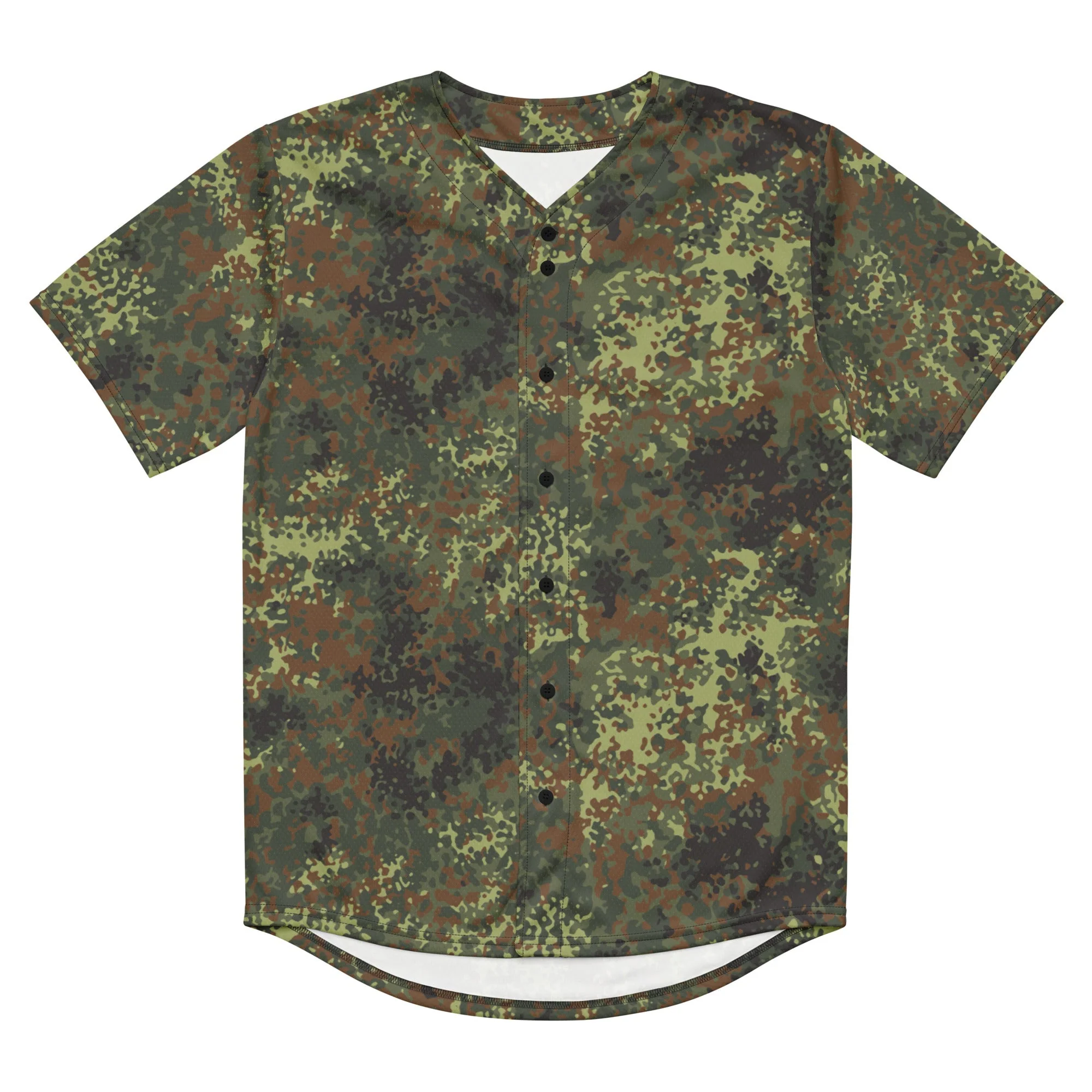 German Flecktarn Spring CAMO Unisex Baseball Jersey - Image 5