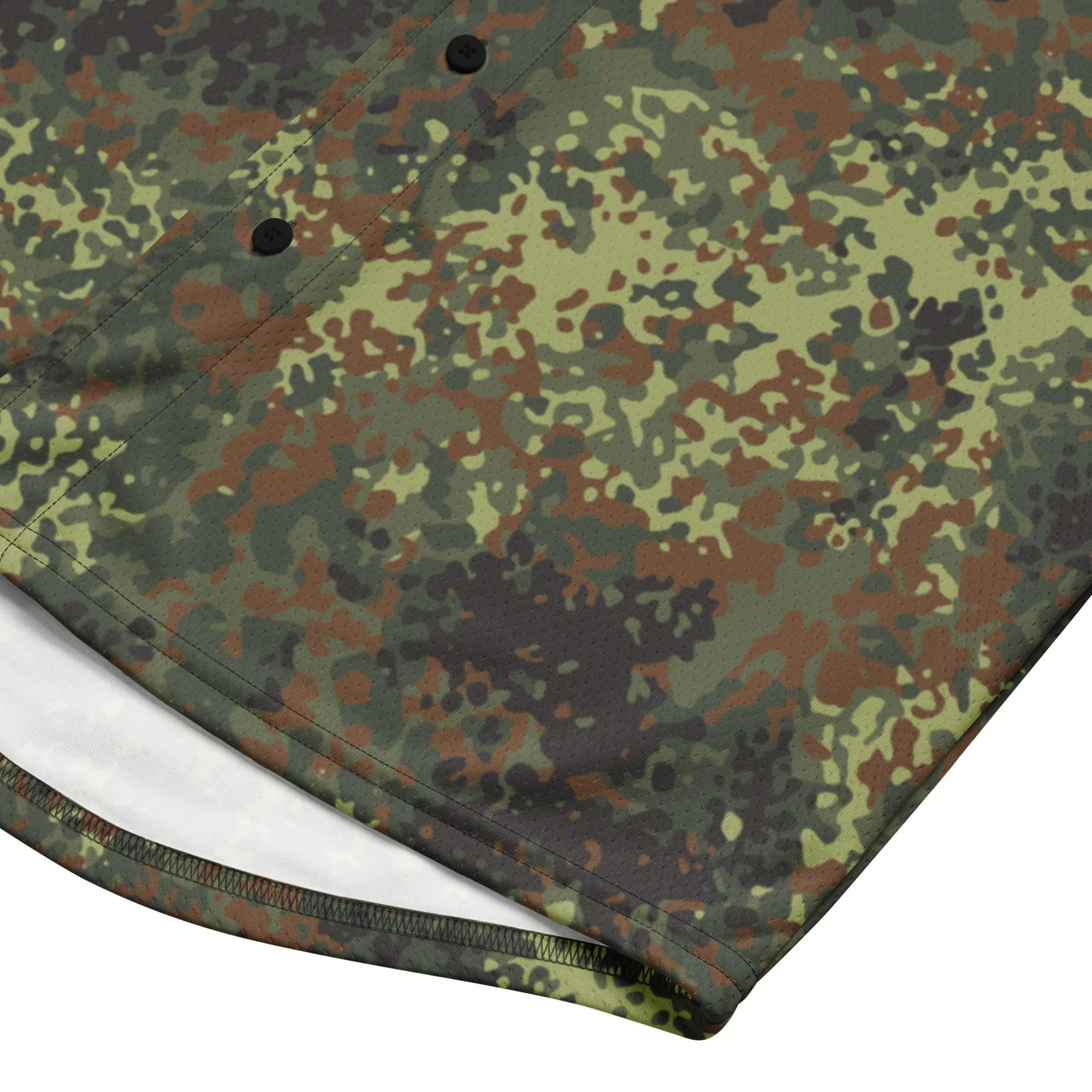 German Flecktarn Spring CAMO Unisex Baseball Jersey - Image 6
