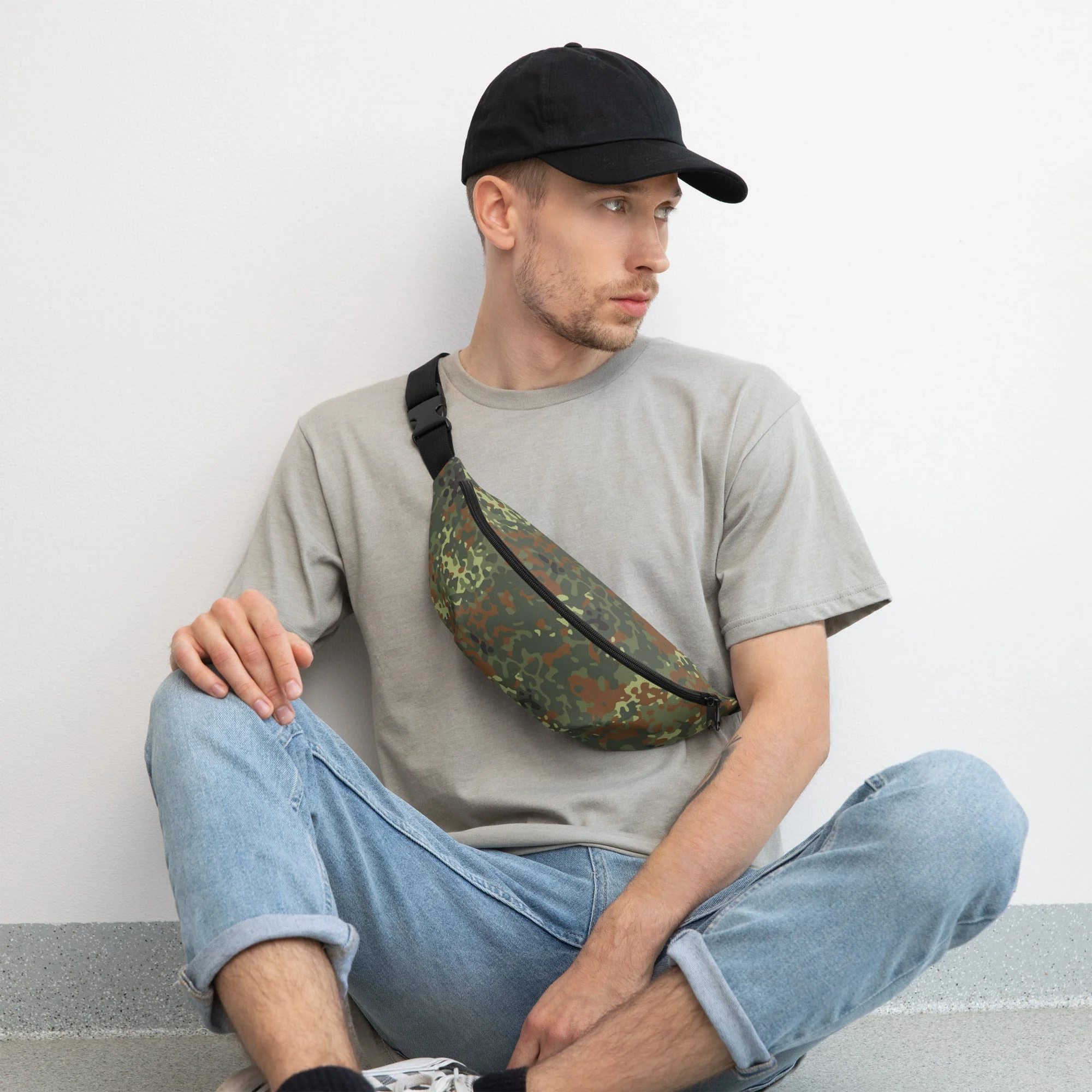 German Flecktarn Spring CAMO Fanny Pack