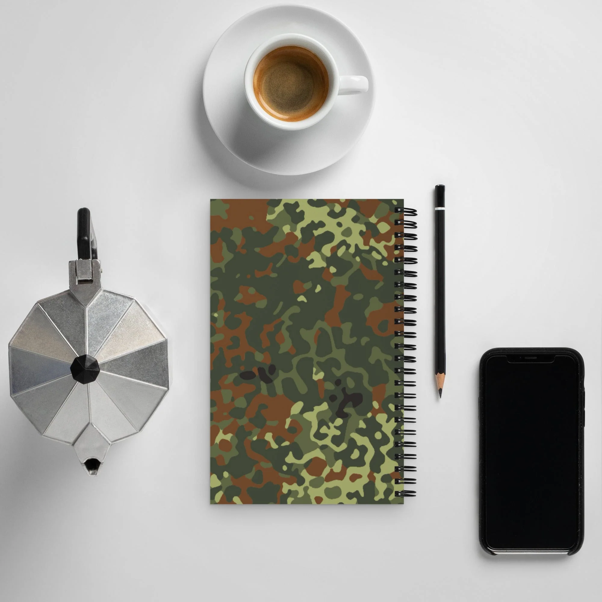 German Flecktarn Spring CAMO Spiral Notebook - Image 2