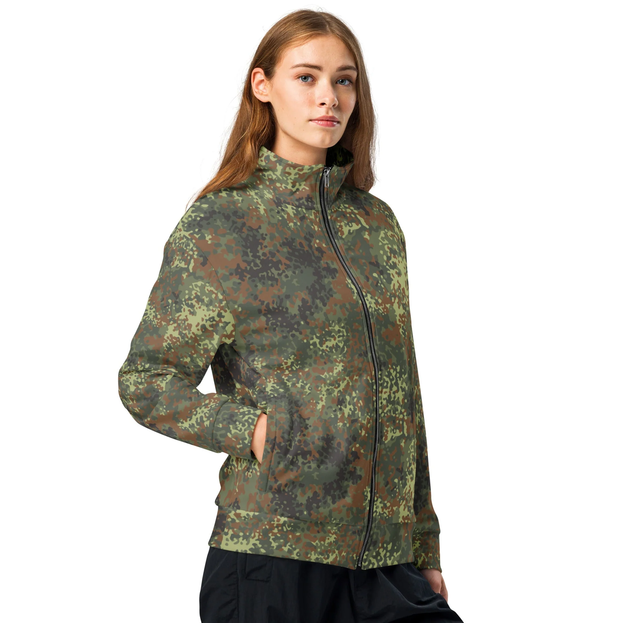 German Flecktarn Spring CAMO Unisex Track Jacket - Image 9