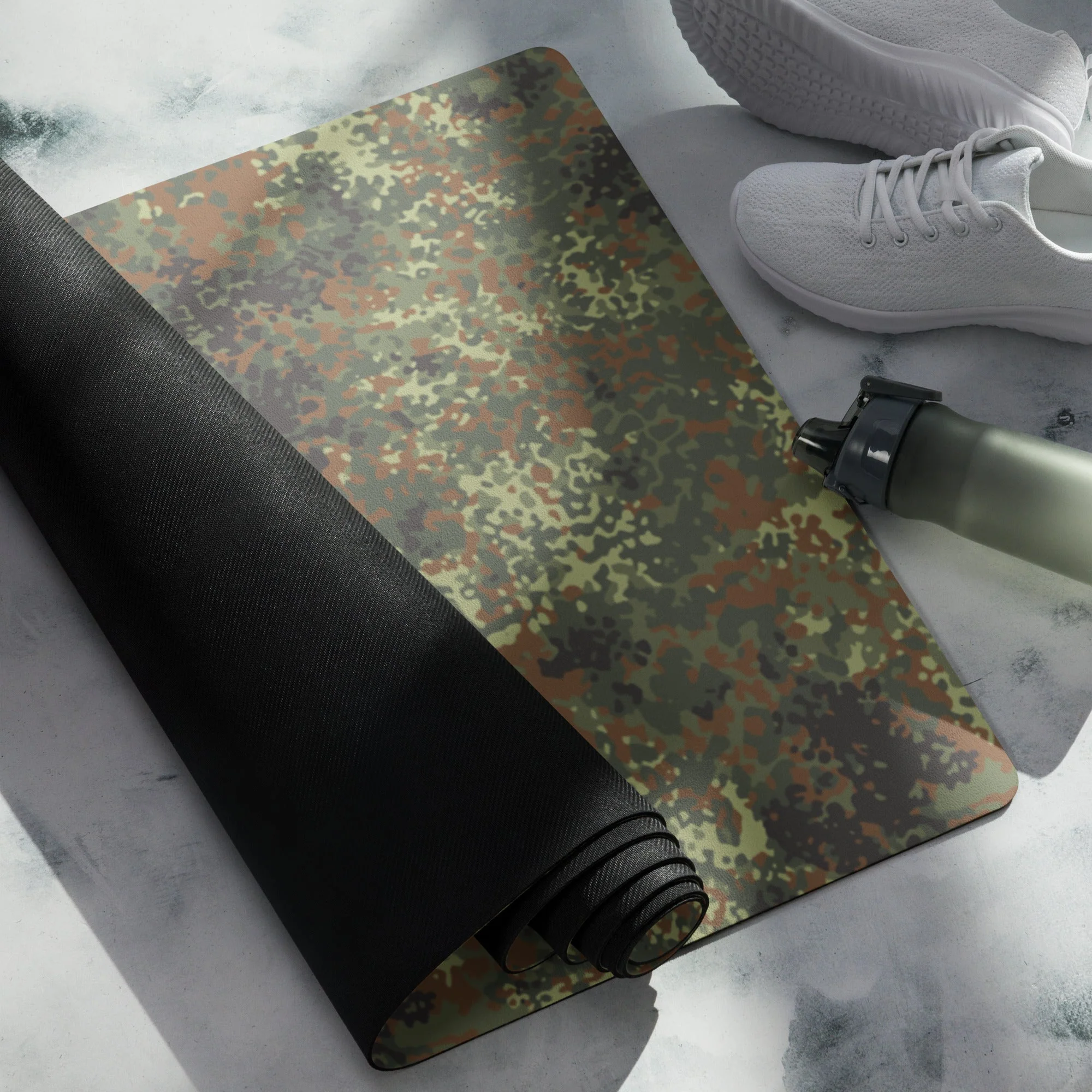 German Flecktarn Spring CAMO Yoga Mat - Image 12
