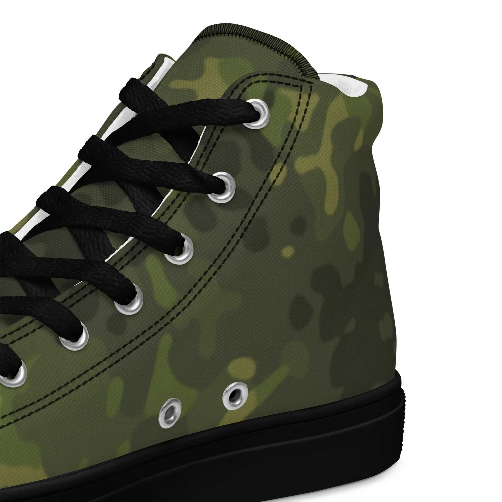 German Flecktarn Tropical CAMO Mens High-Top Canvas Shoes - Image 3