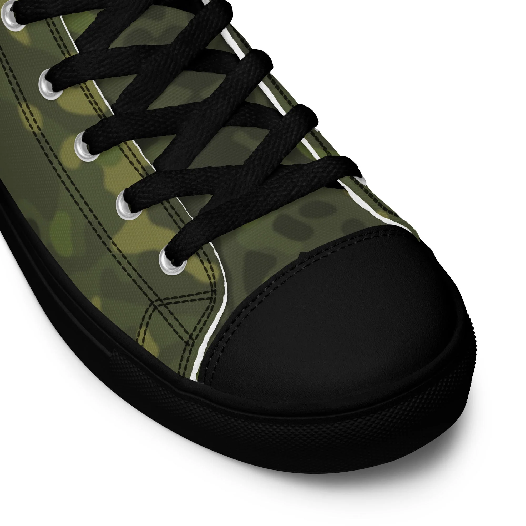 German Flecktarn Tropical CAMO Mens High-Top Canvas Shoes - Image 4