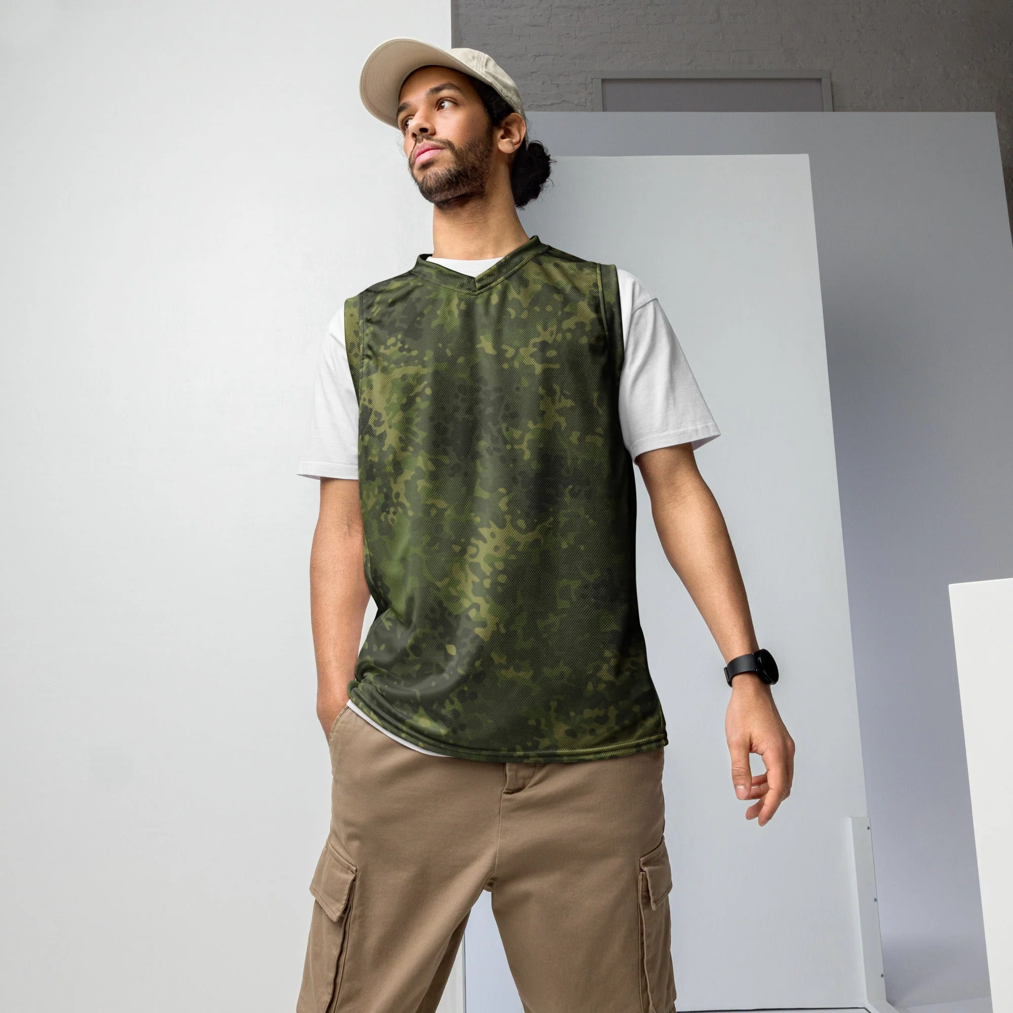 German Flecktarn Tropical CAMO Unisex Basketball Jersey
