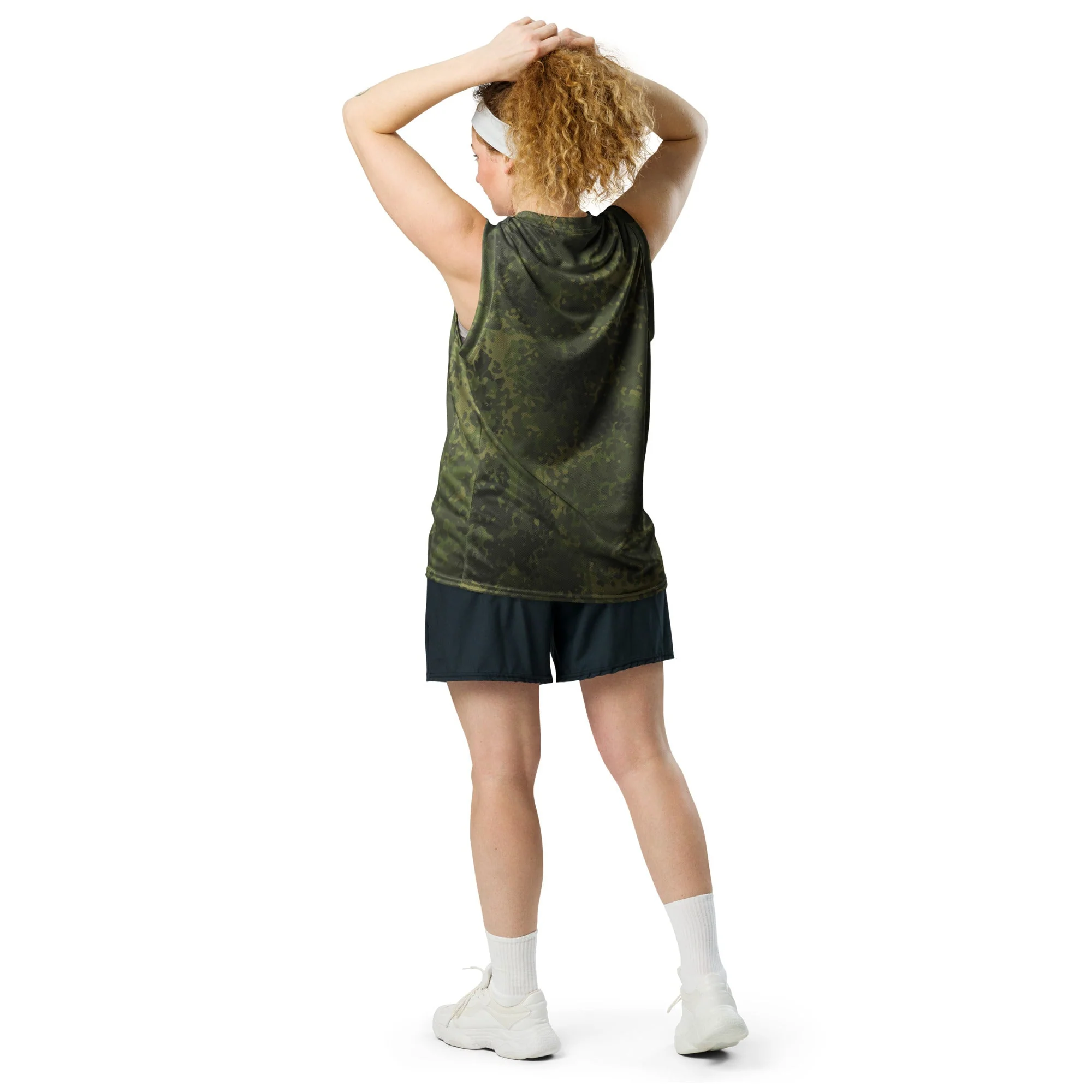 German Flecktarn Tropical CAMO Unisex Basketball Jersey - Image 3