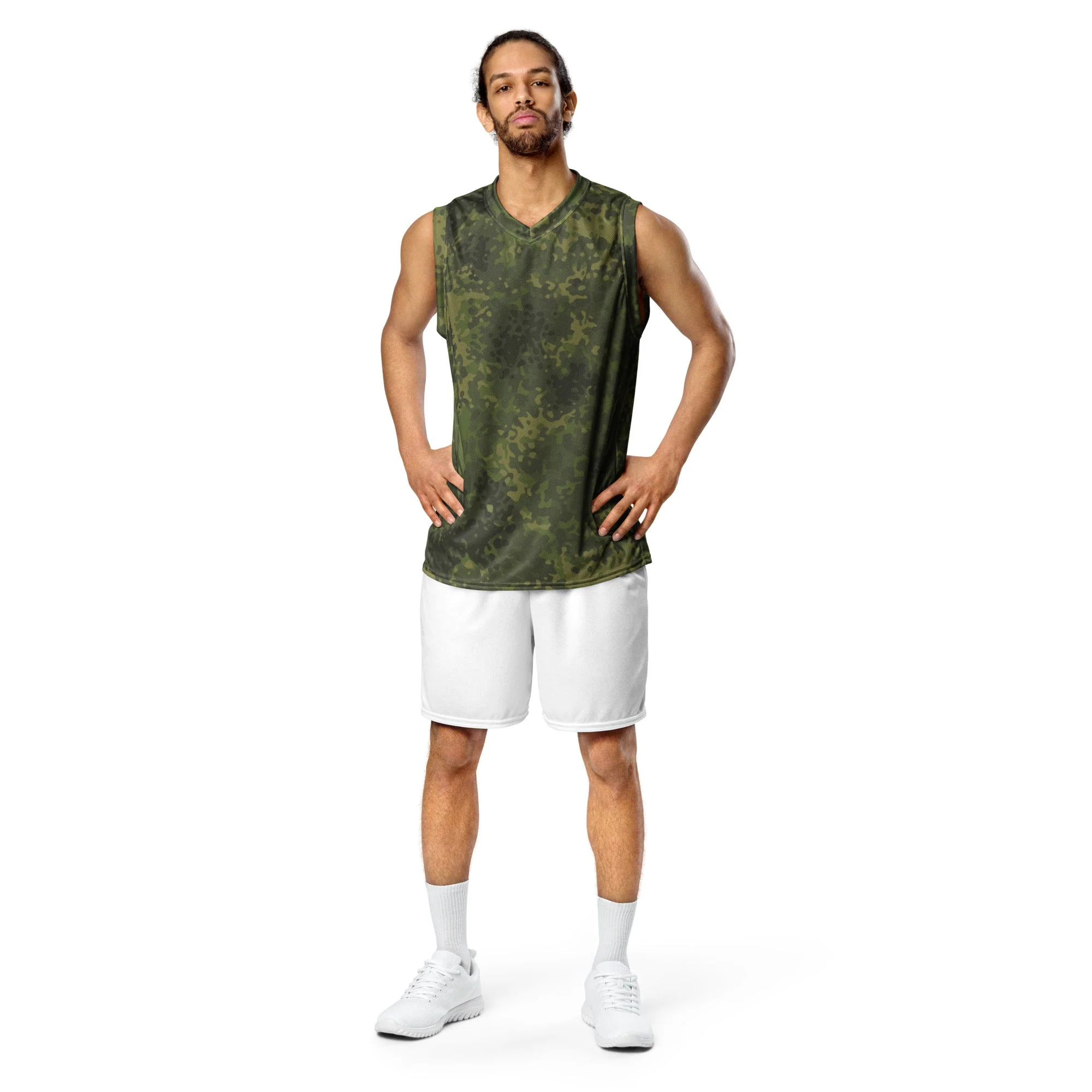 German Flecktarn Tropical CAMO Unisex Basketball Jersey - Image 9