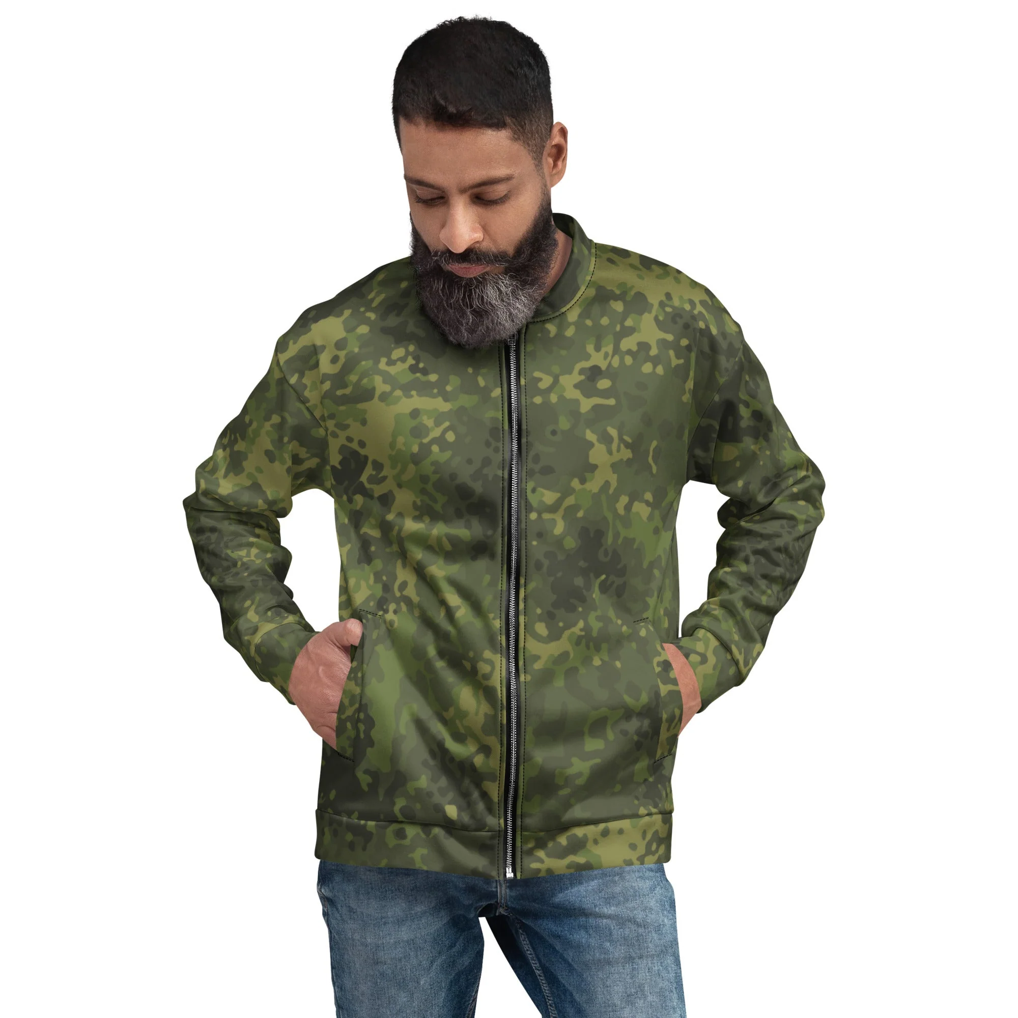 German Flecktarn Tropical CAMO Unisex Bomber Jacket