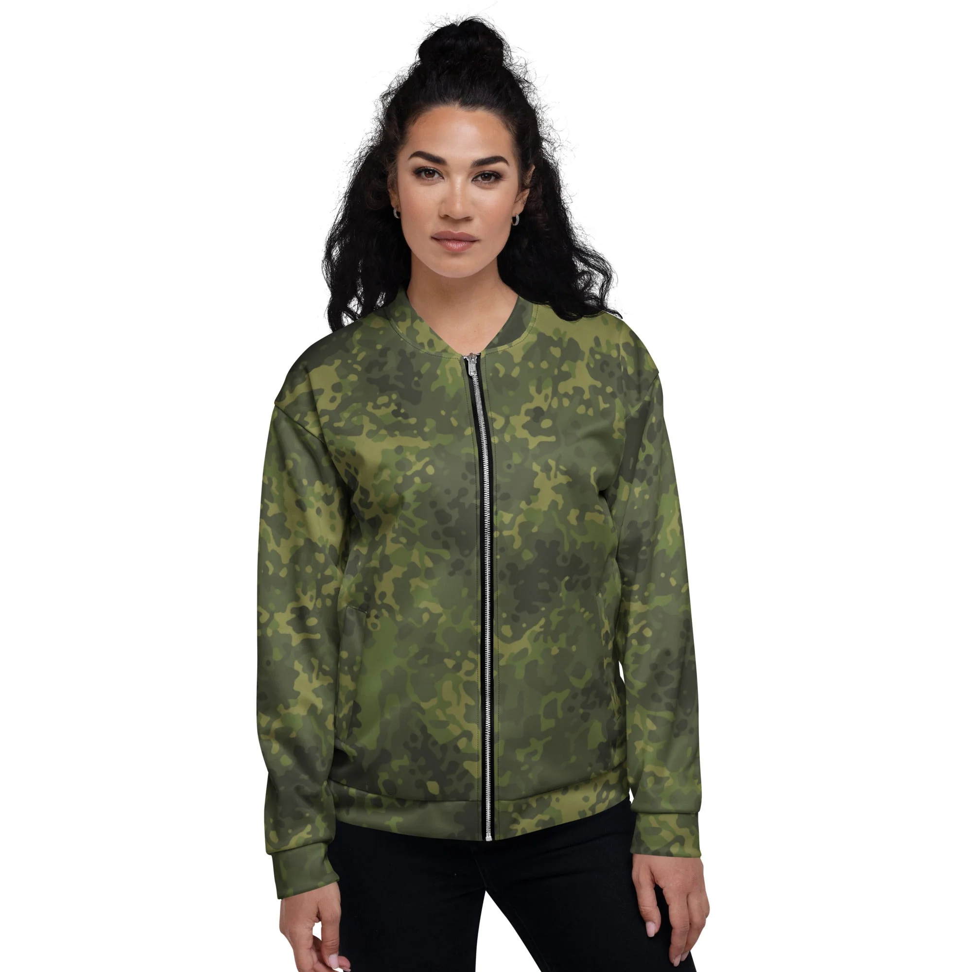 German Flecktarn Tropical CAMO Unisex Bomber Jacket - Image 3
