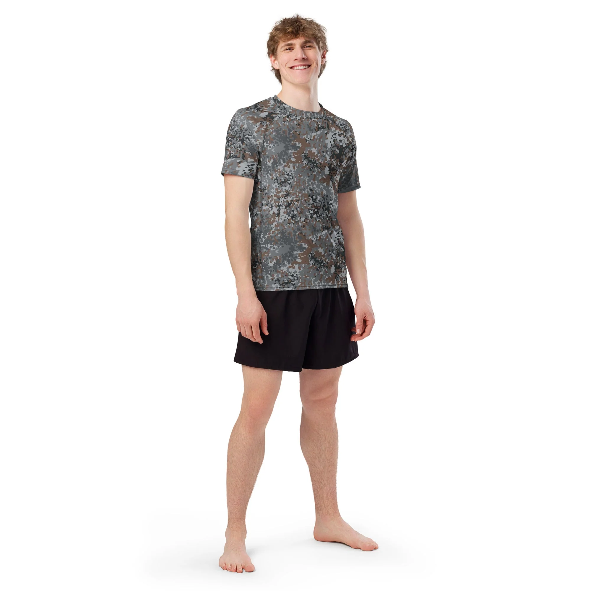 German Flecktarn Urban CAMO Mens Short-Sleeve Rash Guard - Image 5