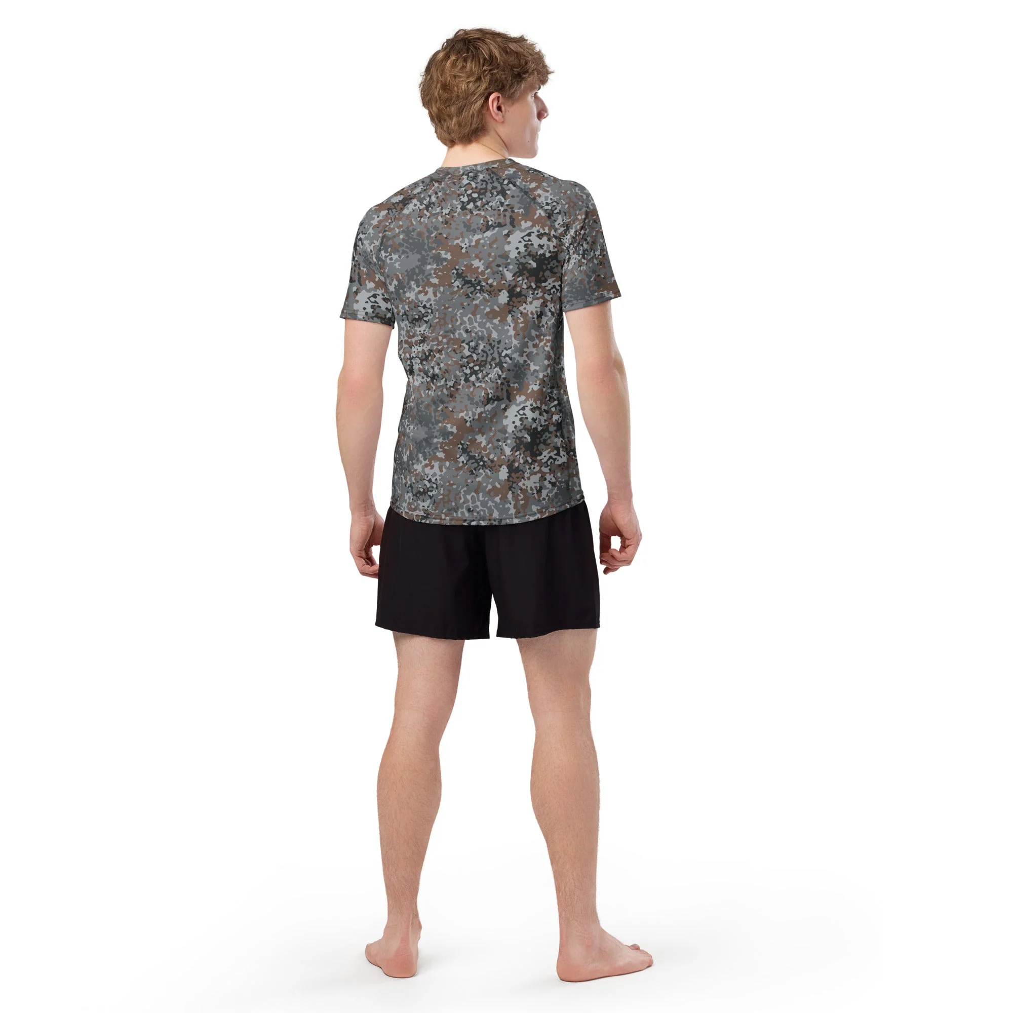 German Flecktarn Urban CAMO Mens Short-Sleeve Rash Guard - Image 6