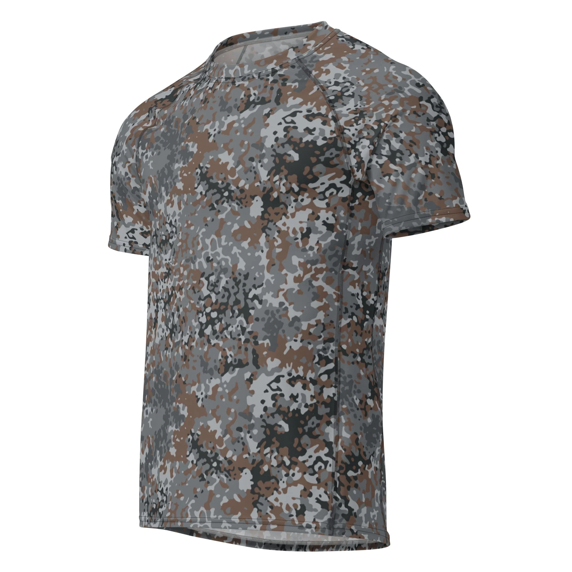 German Flecktarn Urban CAMO Mens Short-Sleeve Rash Guard - Image 8