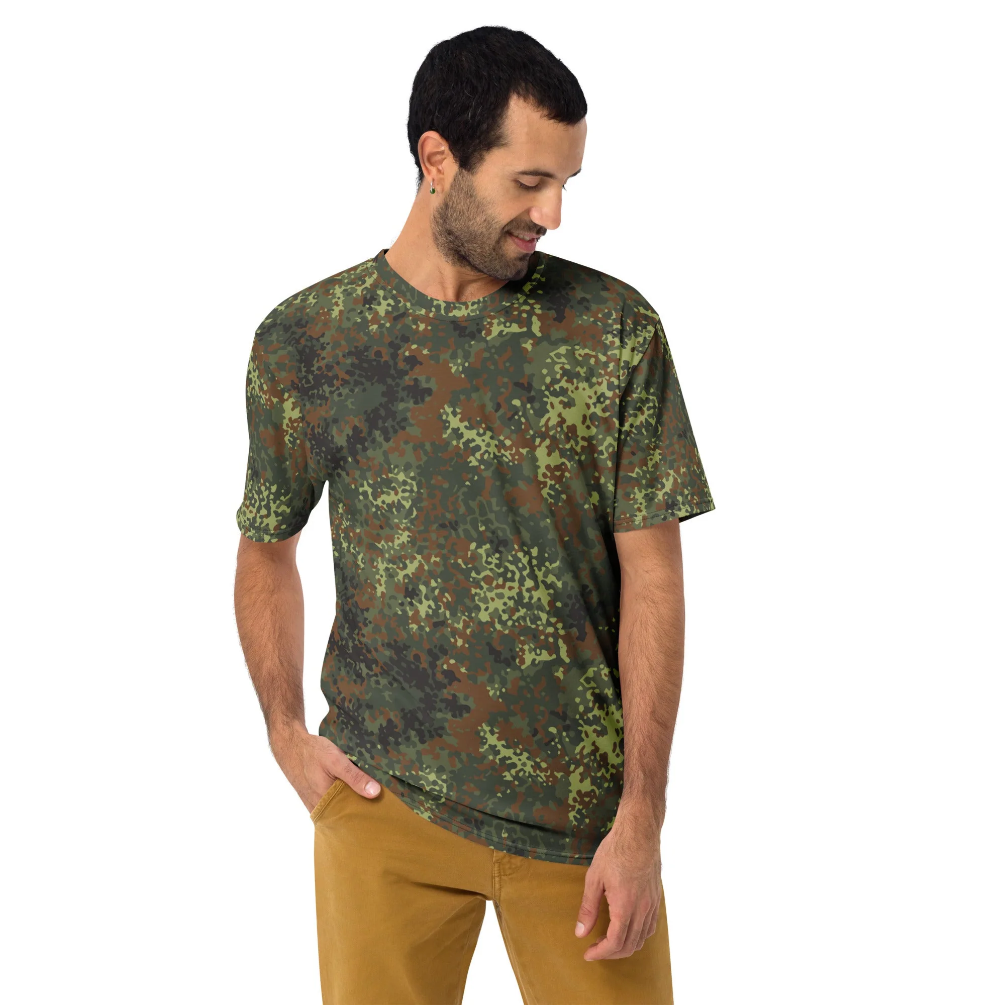 German Flecktarn Spring CAMO Mens T-Shirt - Image 3