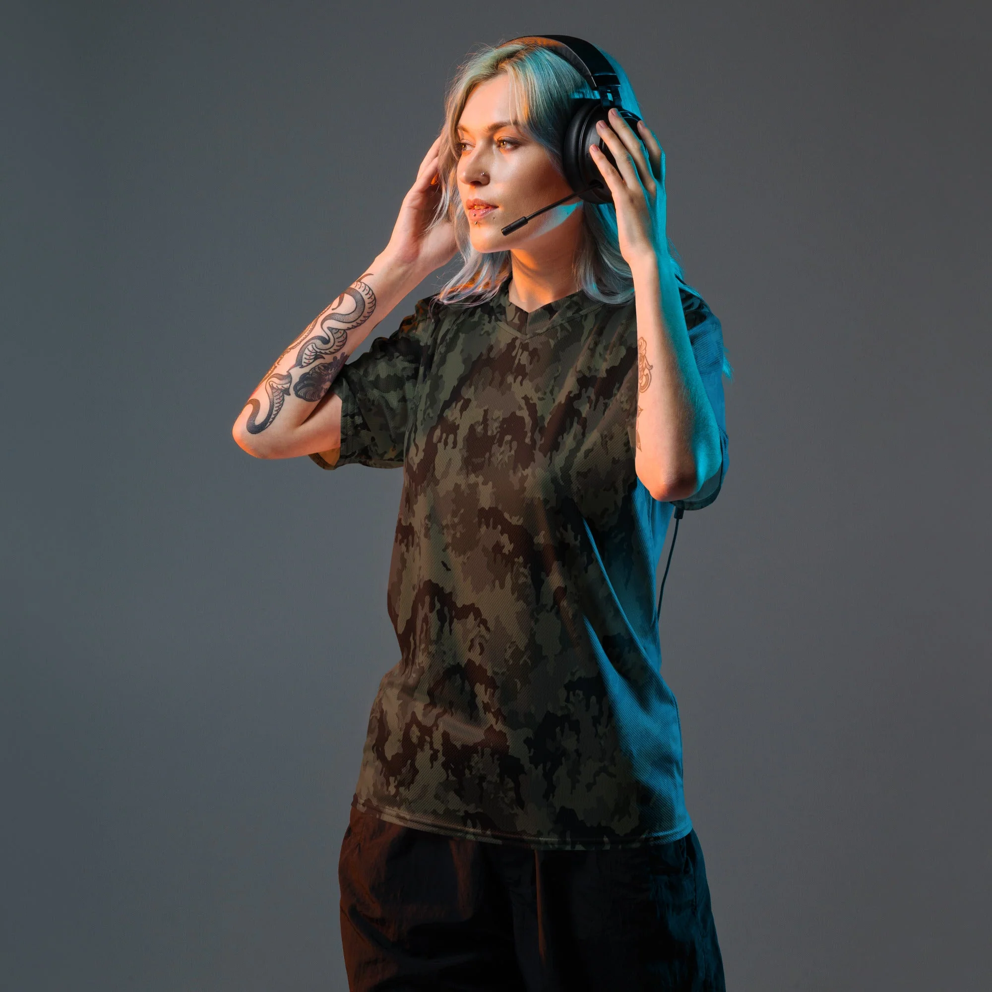 German Leibermuster Nachtjager CAMO Unisex Sports Jersey - Image 3