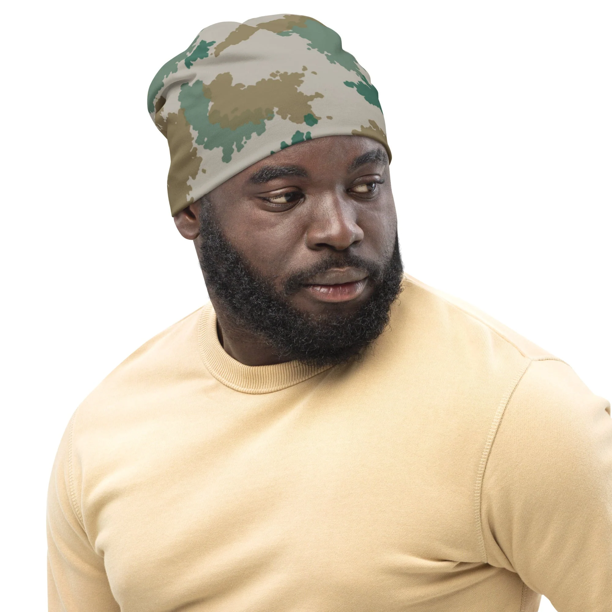 German Flachentarn Blumentarn CAMO Beanie - Image 4