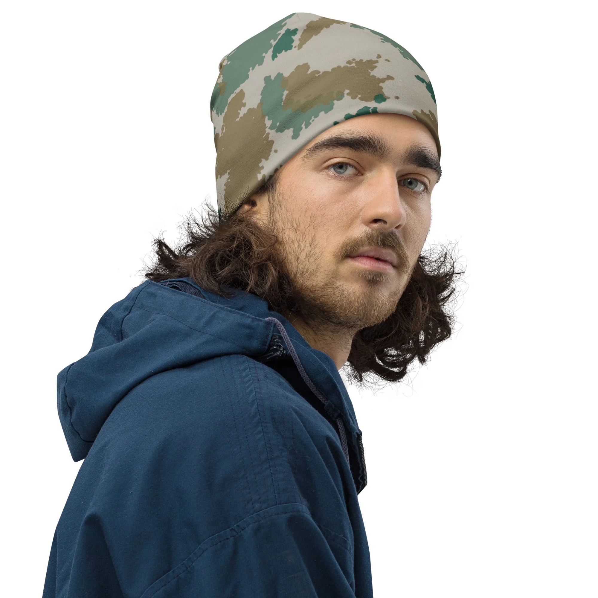 German Flachentarn Blumentarn CAMO Beanie - Image 9