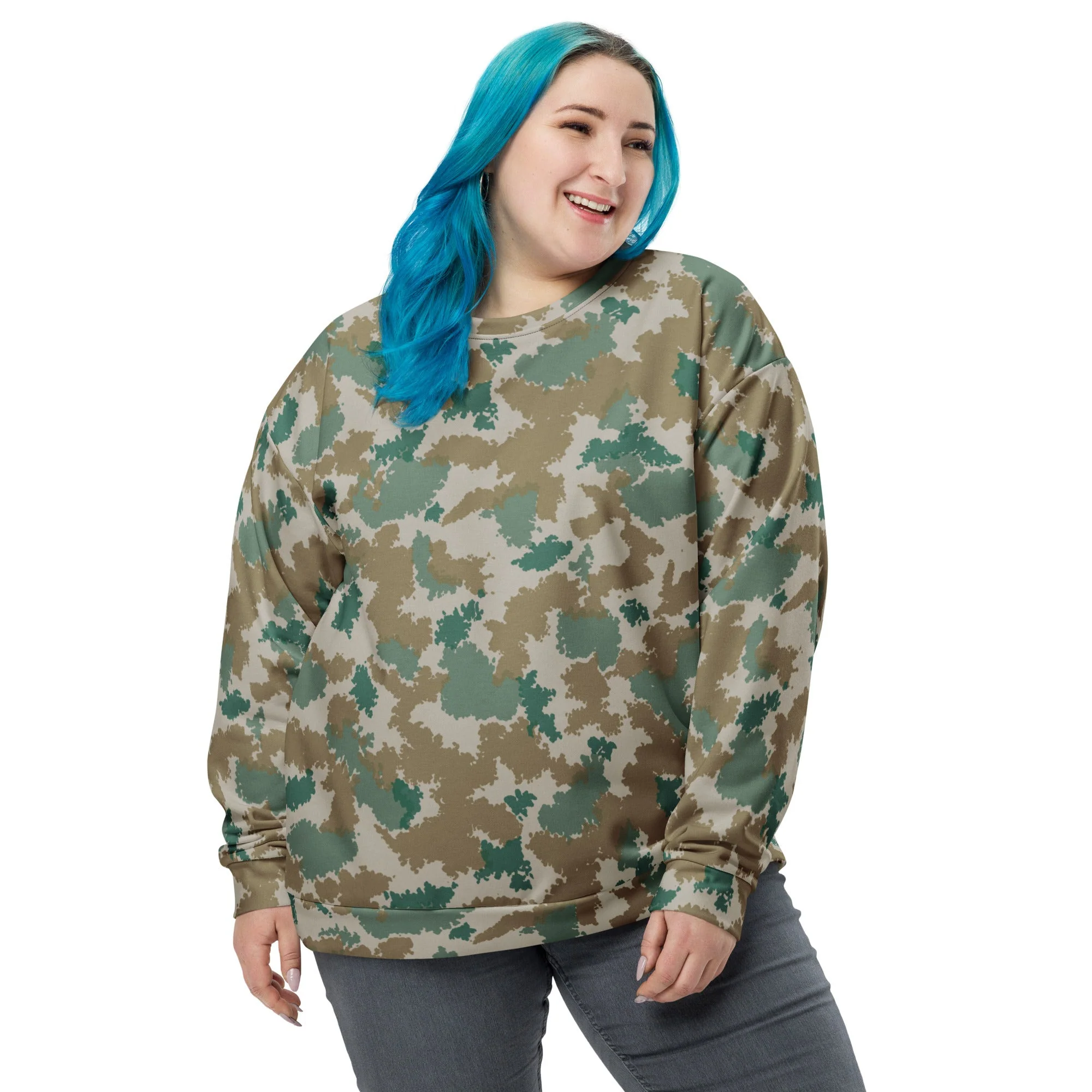 German Flachentarn Blumentarn CAMO Unisex Sweatshirt - Image 7