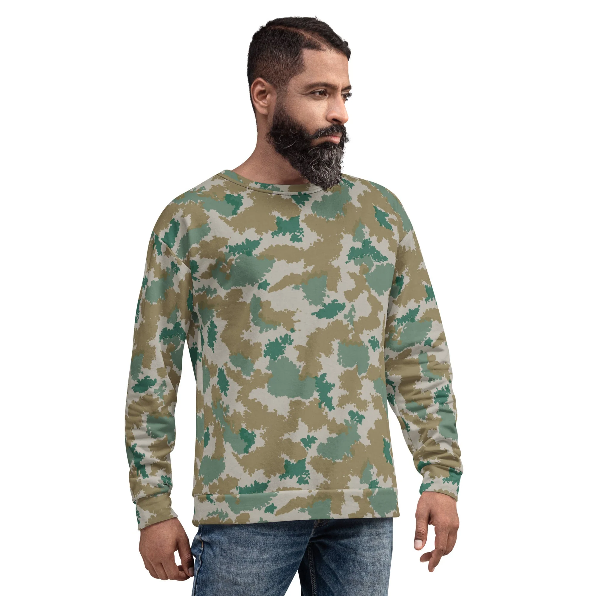 German Flachentarn Blumentarn CAMO Unisex Sweatshirt - Image 9