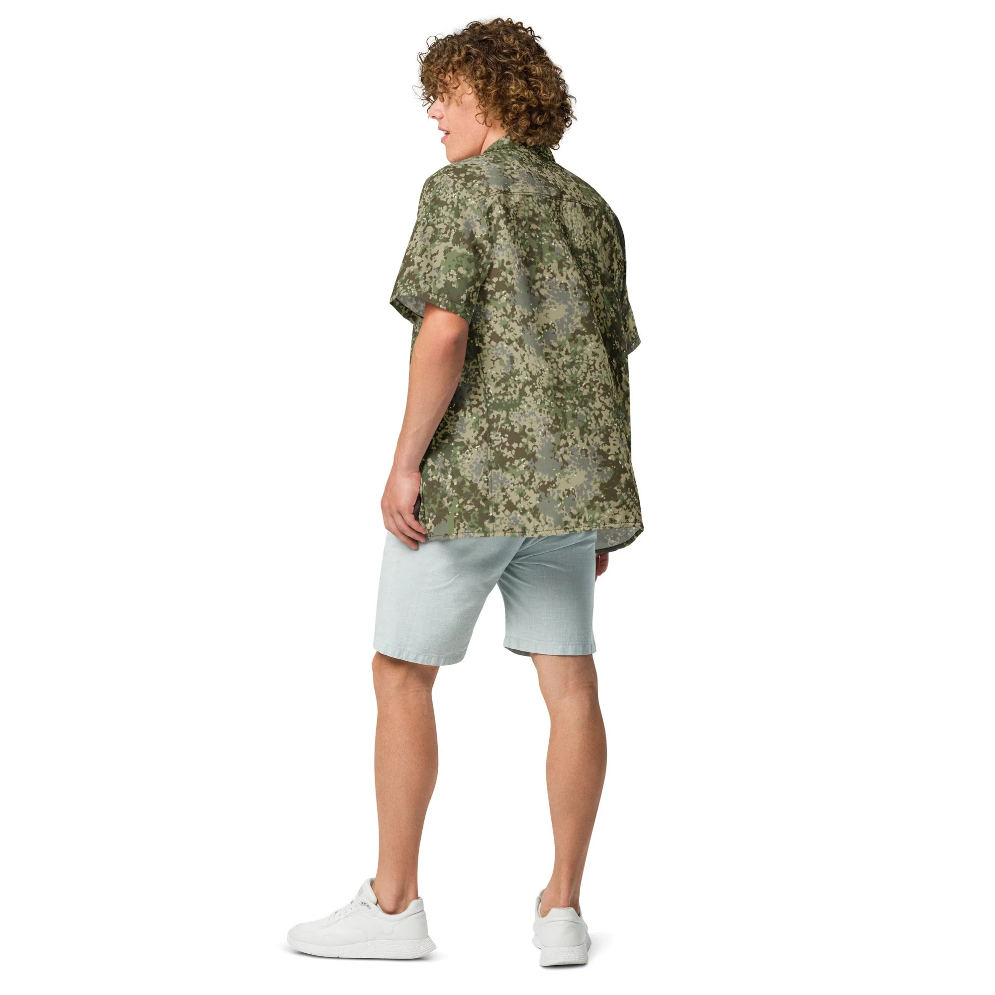 German Multitarn CAMO Unisex Short-Sleeve Button Shirt - Image 5