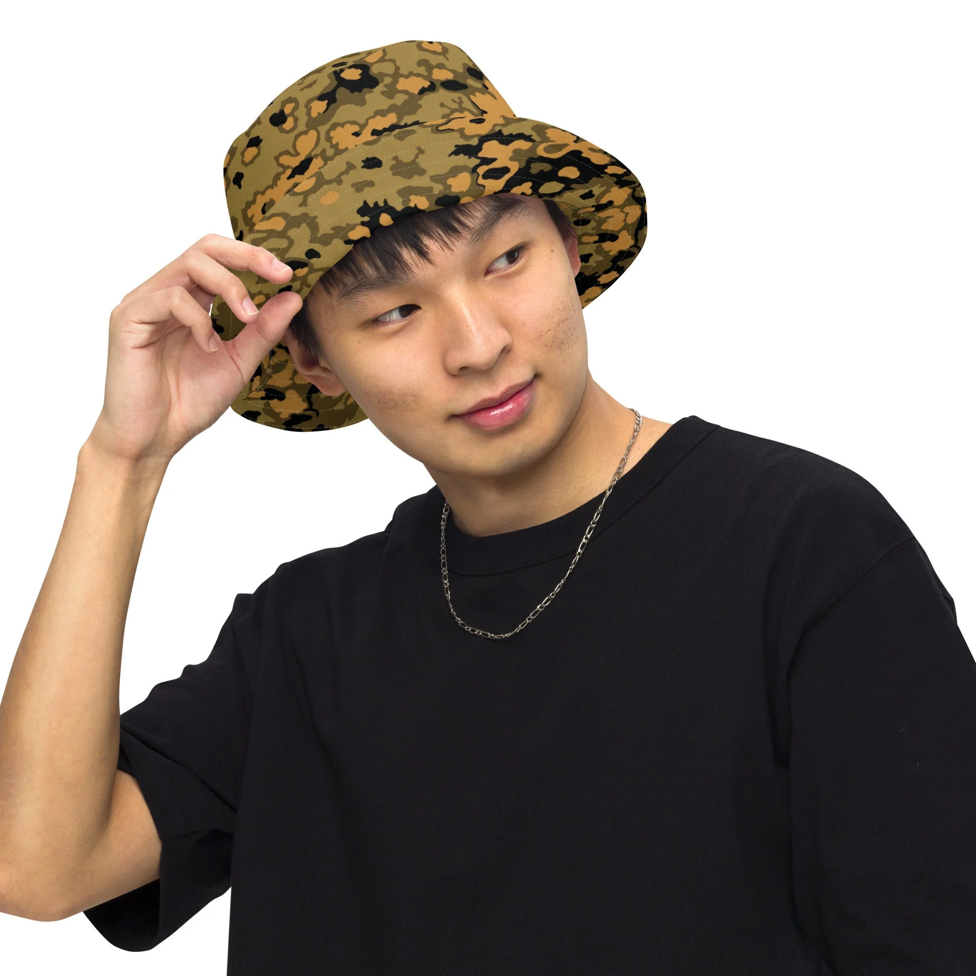 German Oak Leaf Eichenlaubmuster Autumn CAMO Reversible Bucket Hat - Image 5
