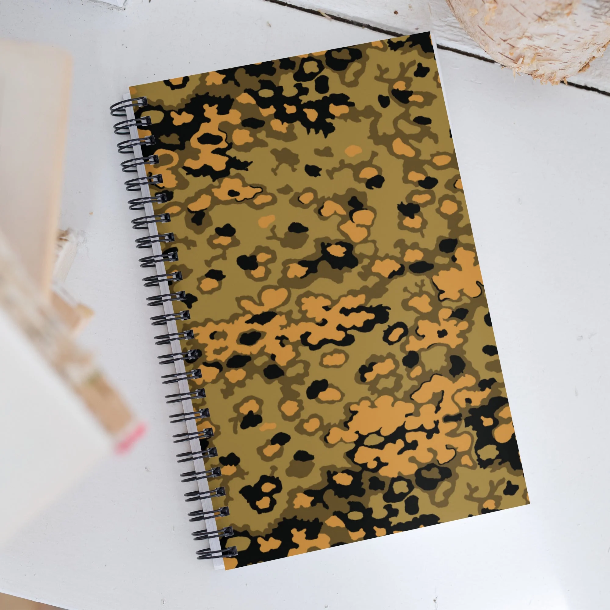 German Oak Leaf Eichenlaubmuster Autumn CAMO Spiral Notebook - Image 4
