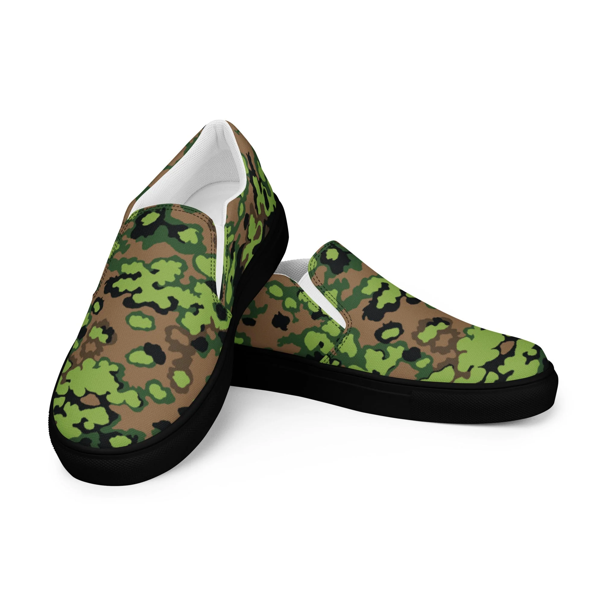 German Oak Leaf Eichenlaubmuster Spring CAMO Mens Slip-On Canvas Shoes - Image 11