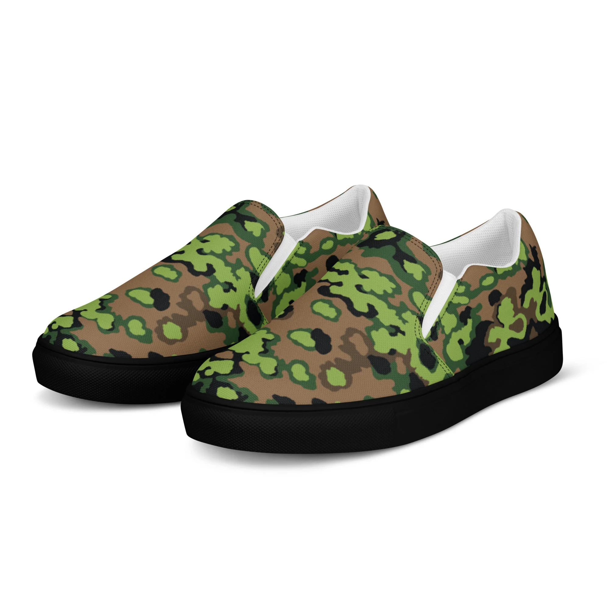 German Oak Leaf Eichenlaubmuster Spring CAMO Mens Slip-On Canvas Shoes - Image 12