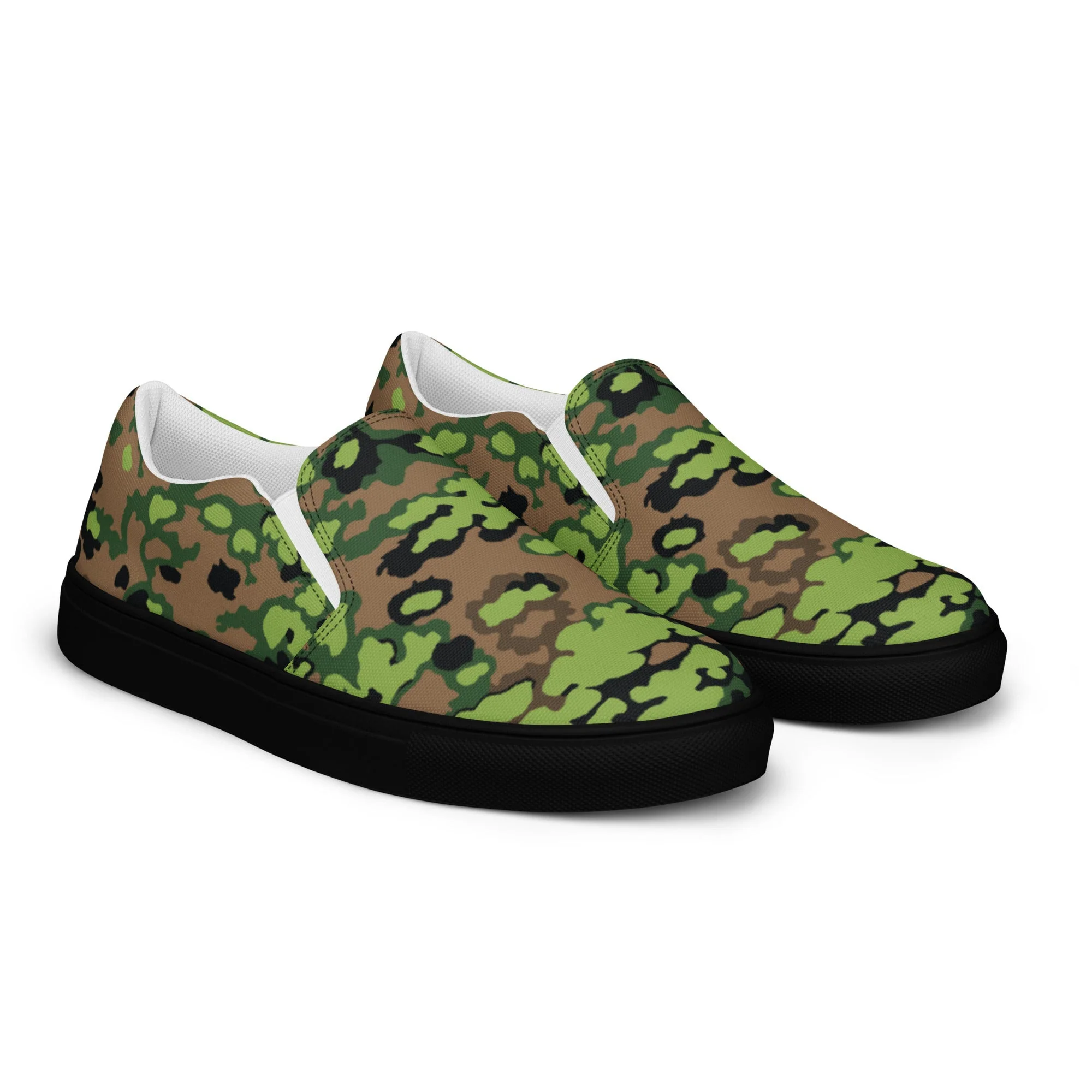 German Oak Leaf Eichenlaubmuster Spring CAMO Mens Slip-On Canvas Shoes - Image 13