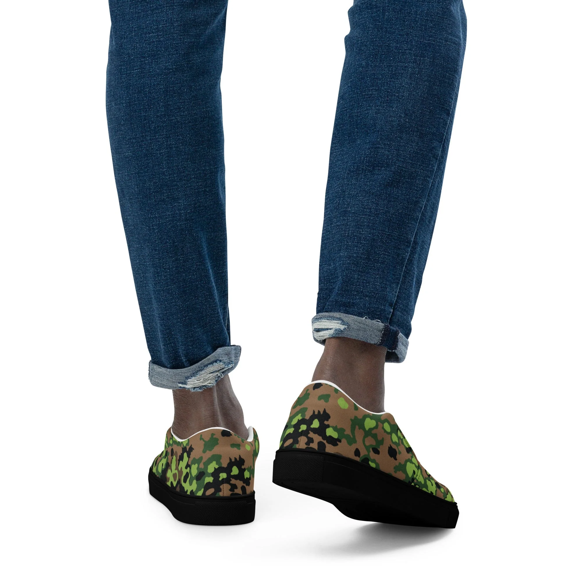 German Oak Leaf Eichenlaubmuster Spring CAMO Mens Slip-On Canvas Shoes - Image 17