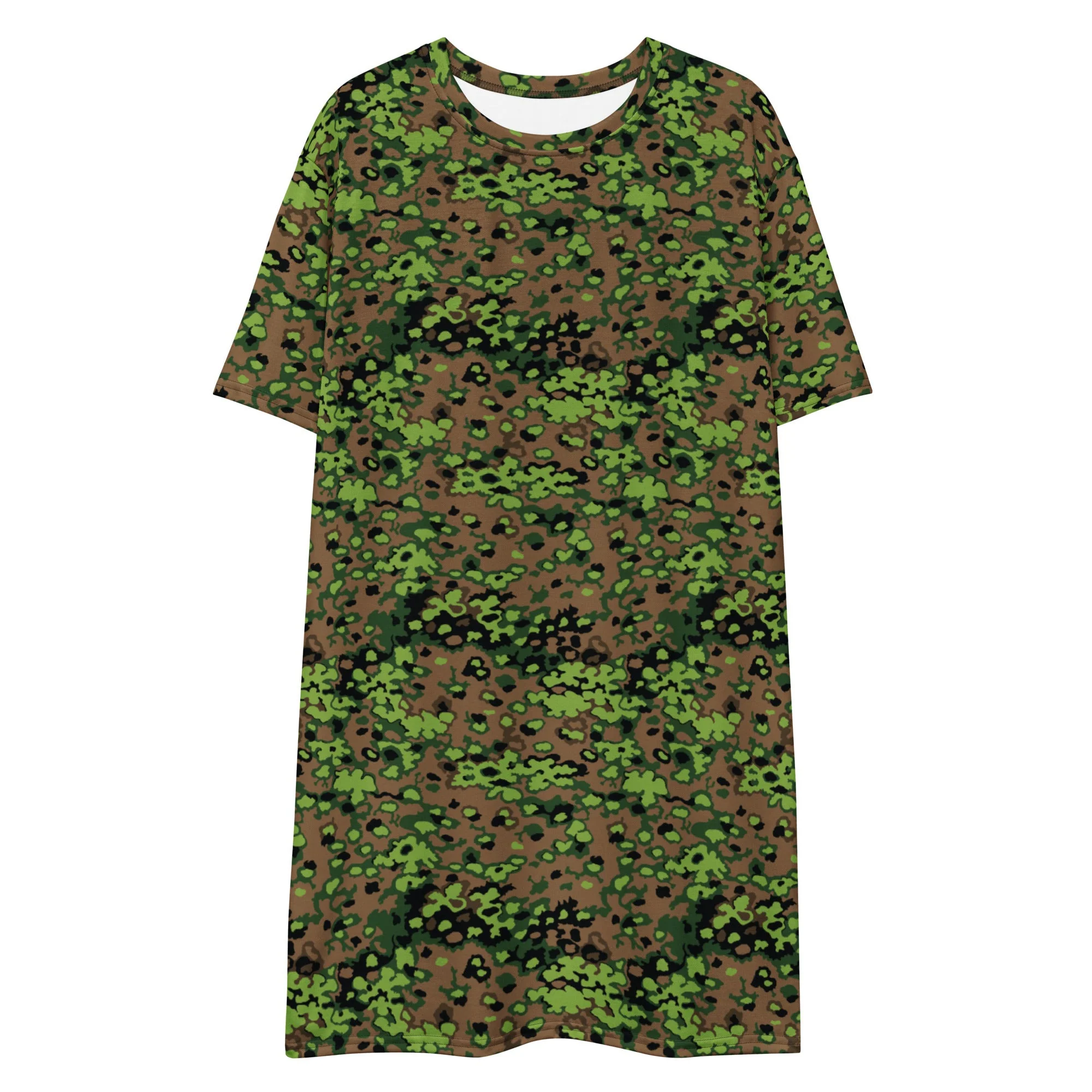 German Oak Leaf Eichenlaubmuster Spring CAMO Womens T-Shirt Dress - Image 9