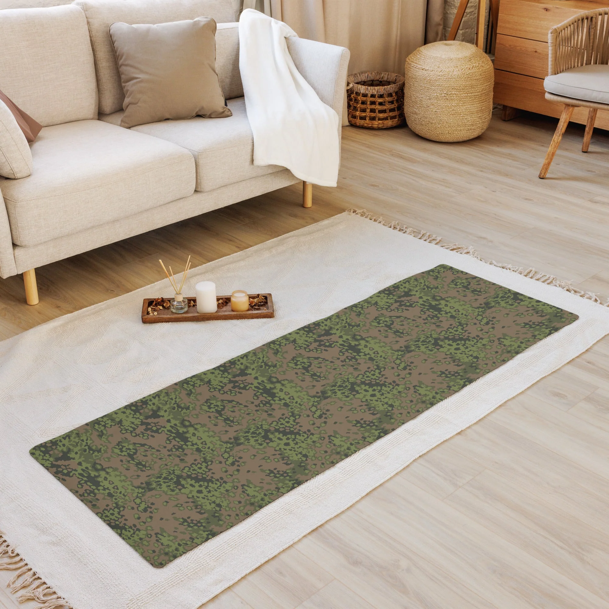 German Oak Leaf Eichenlaubmuster Summer CAMO Yoga Mat - Image 7