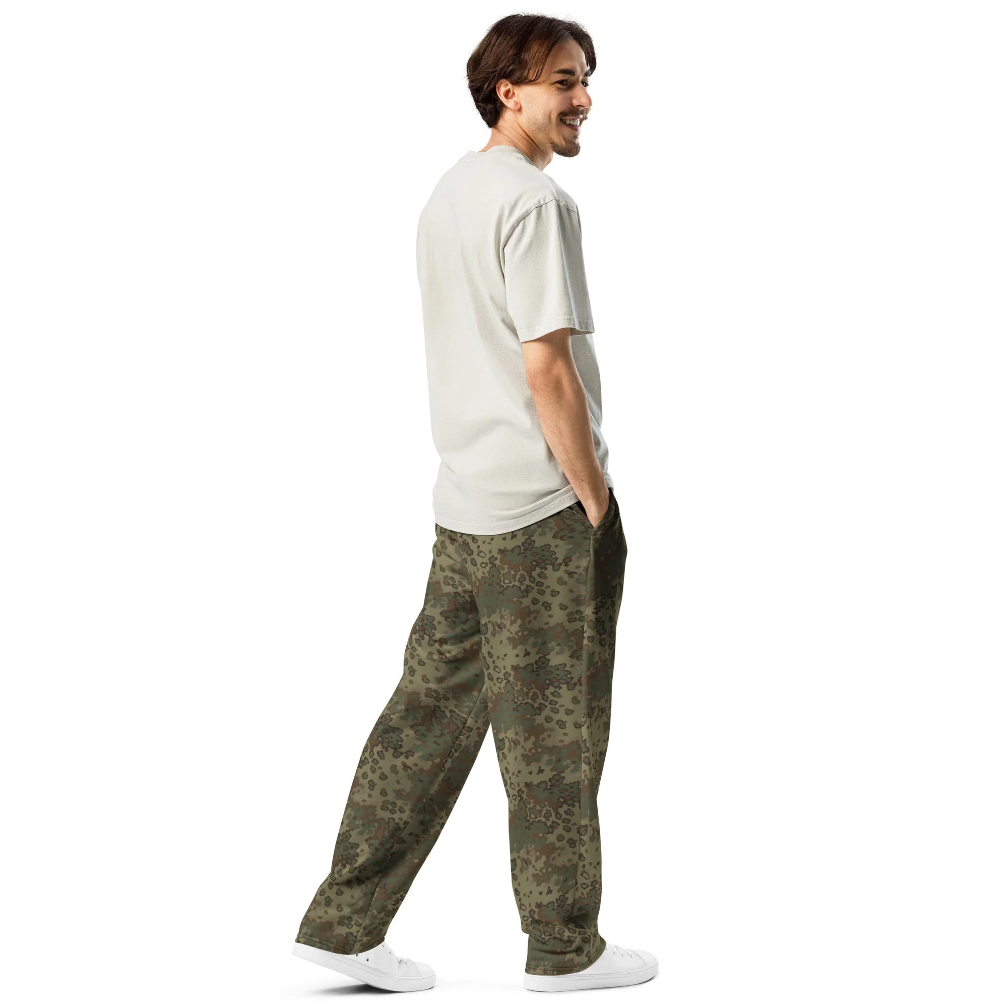German Oak Leaf Multi-terrain CAMO Unisex Wide-Leg Joggers - Image 6