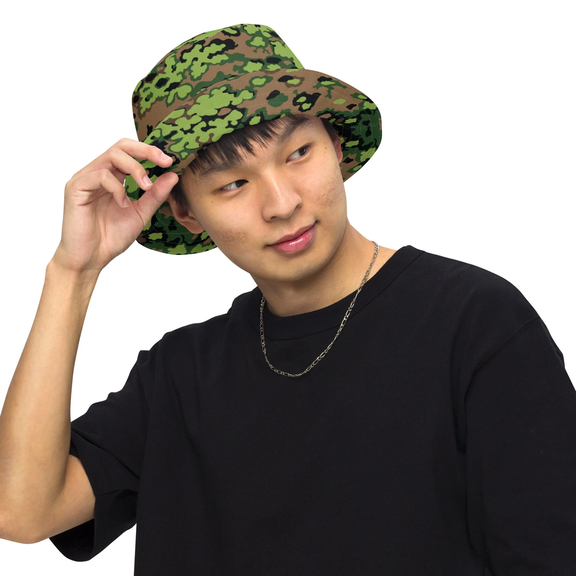 German Oak Leaf Eichenlaubmuster Spring CAMO Reversible Bucket Hat - Image 5